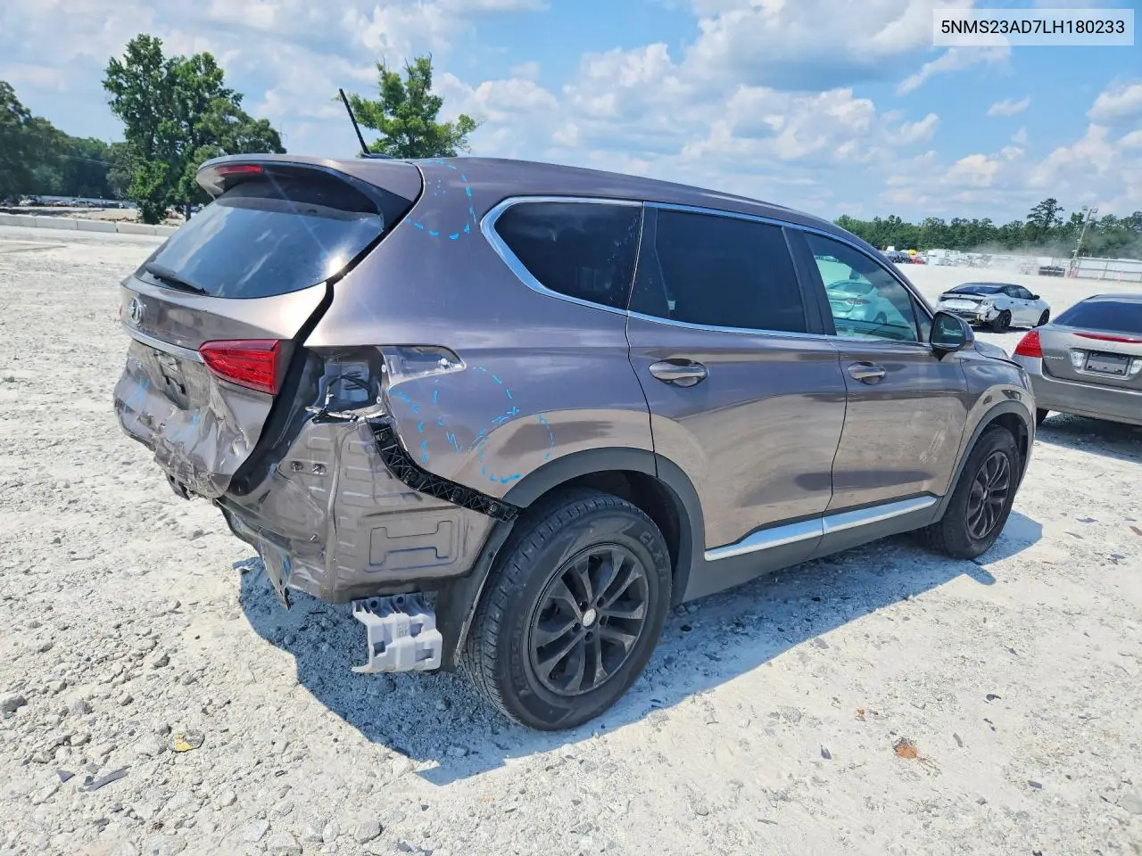 2020 Hyundai Santa Fe Se VIN: 5NMS23AD7LH180233 Lot: 58892056