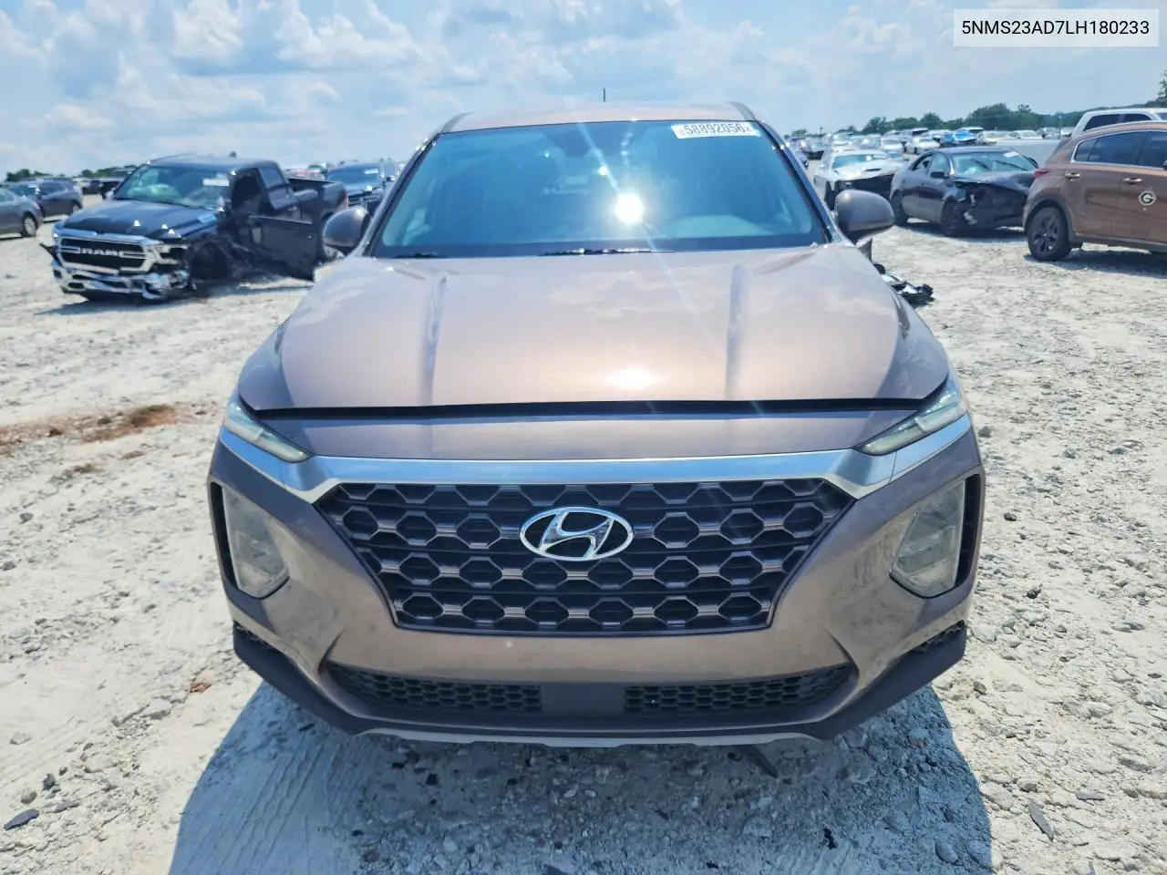 2020 Hyundai Santa Fe Se VIN: 5NMS23AD7LH180233 Lot: 58892056