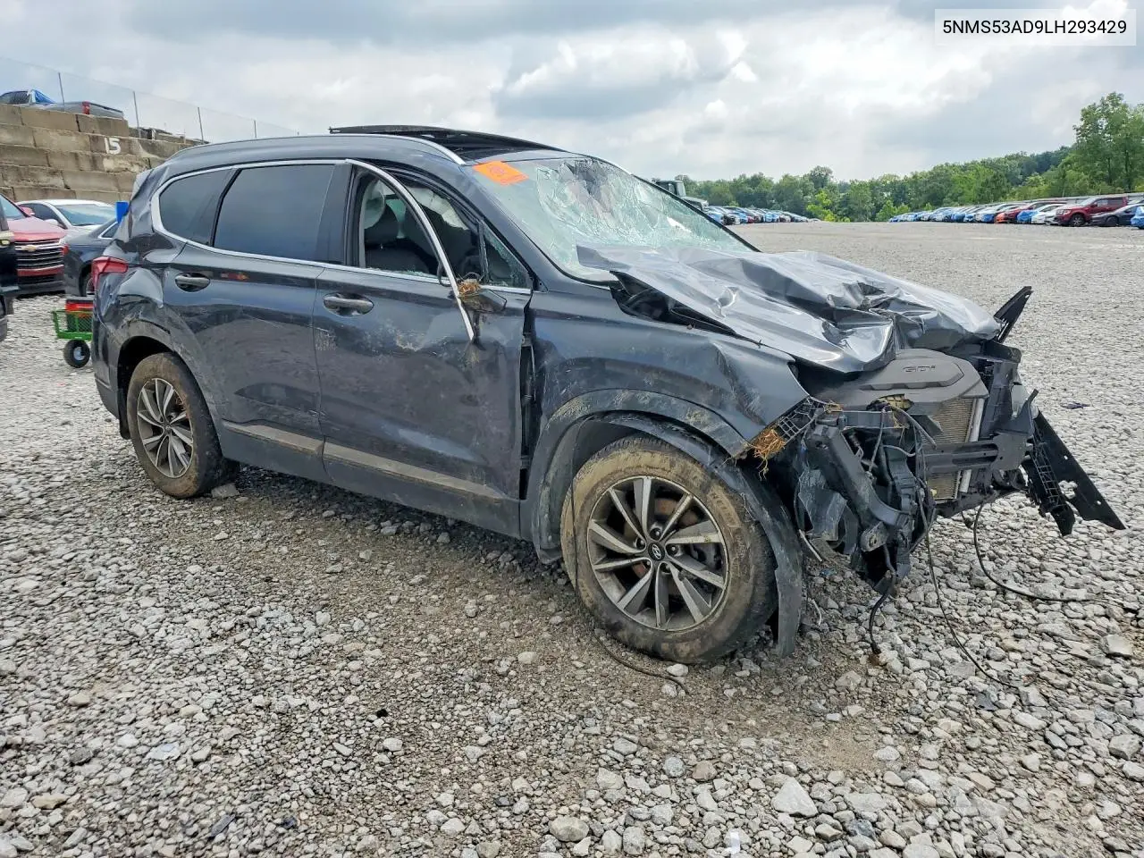 2020 Hyundai Santa Fe Limited VIN: 5NMS53AD9LH293429 Lot: 59333926
