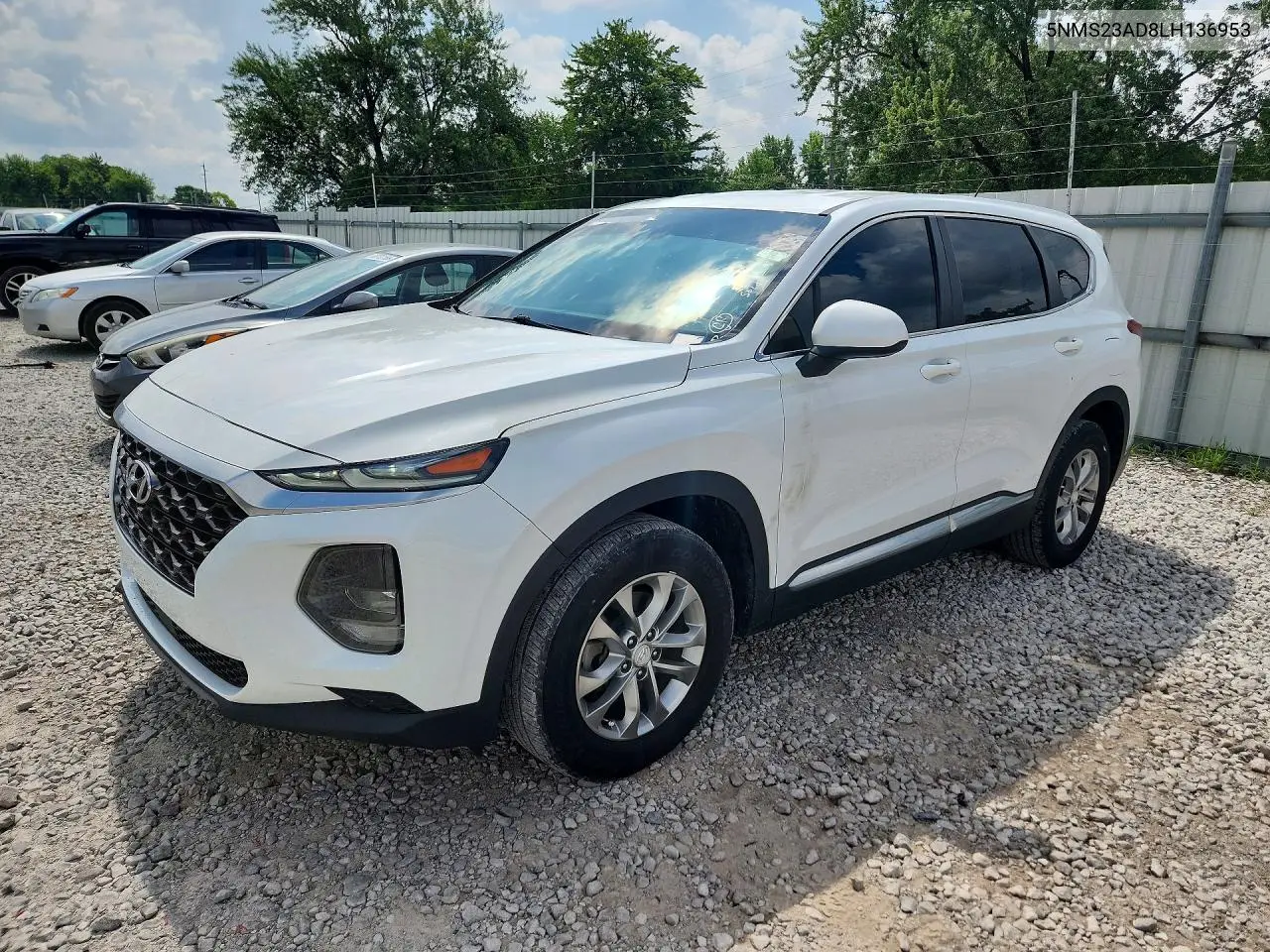 2020 Hyundai Santa Fe Se VIN: 5NMS23AD8LH136953 Lot: 59887046