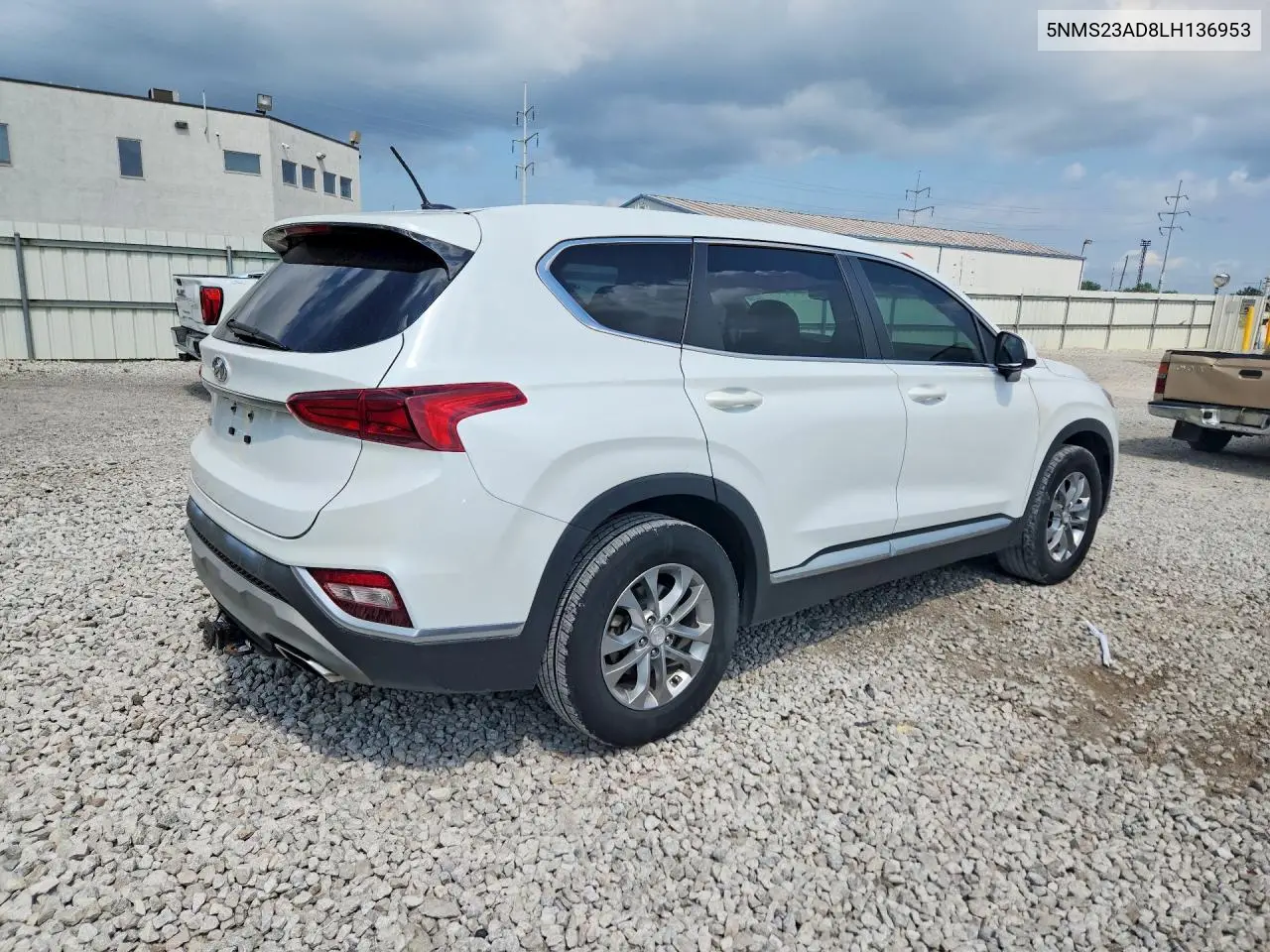 2020 Hyundai Santa Fe Se VIN: 5NMS23AD8LH136953 Lot: 59887046