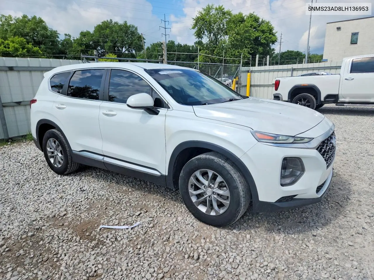 2020 Hyundai Santa Fe Se VIN: 5NMS23AD8LH136953 Lot: 59887046