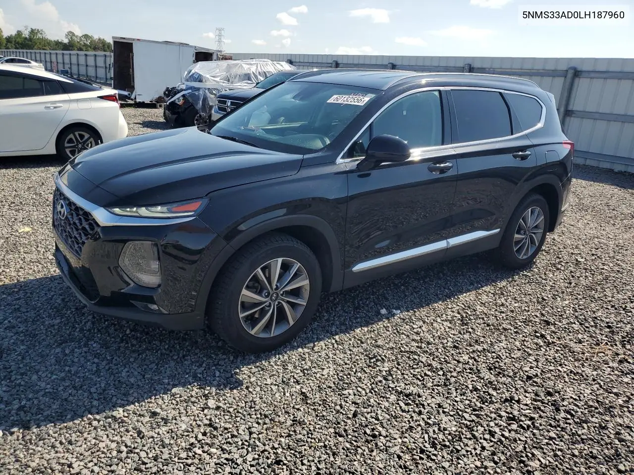 2020 Hyundai Santa Fe Sel VIN: 5NMS33AD0LH187960 Lot: 60132556