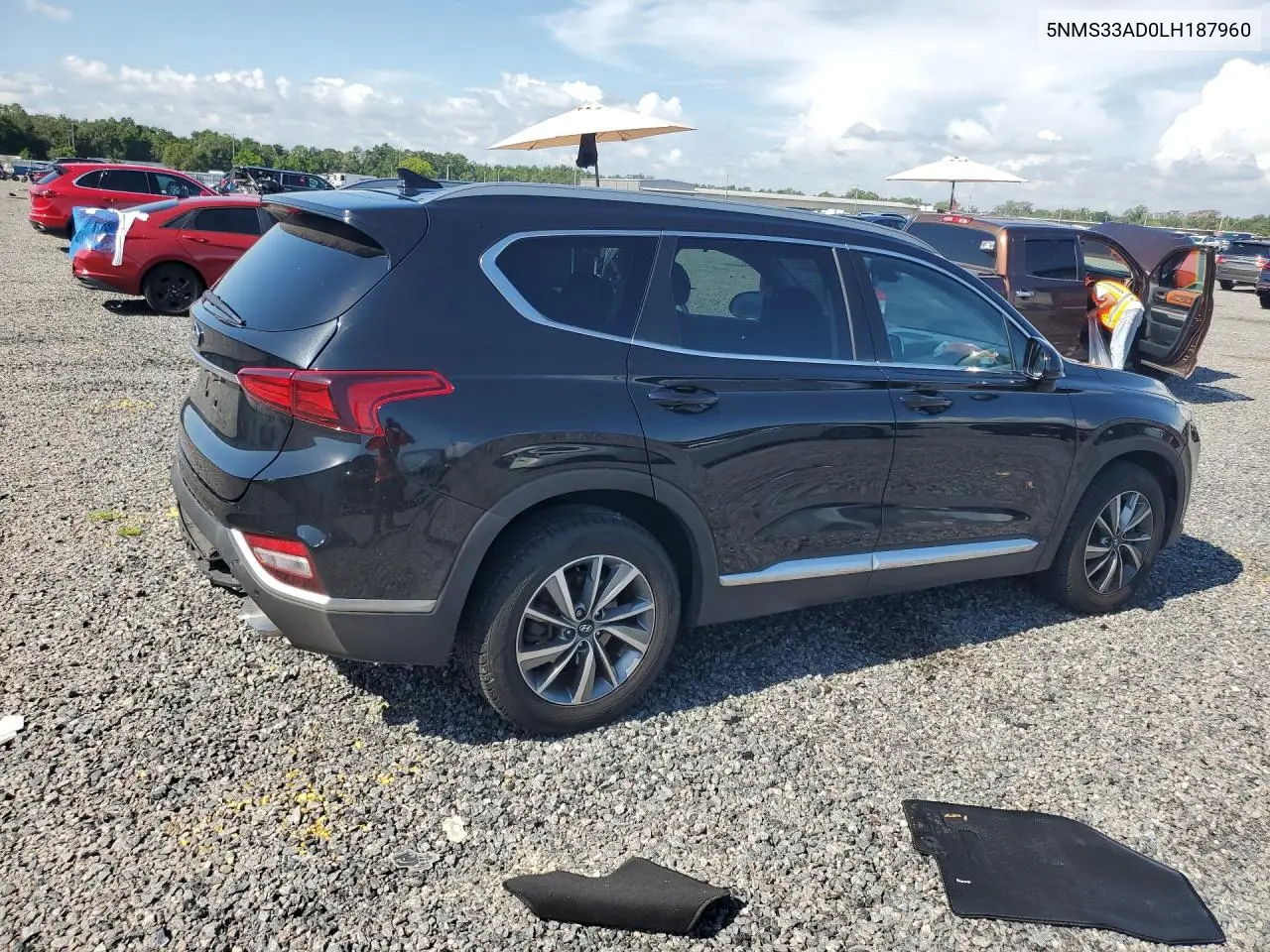 2020 Hyundai Santa Fe Sel VIN: 5NMS33AD0LH187960 Lot: 60132556