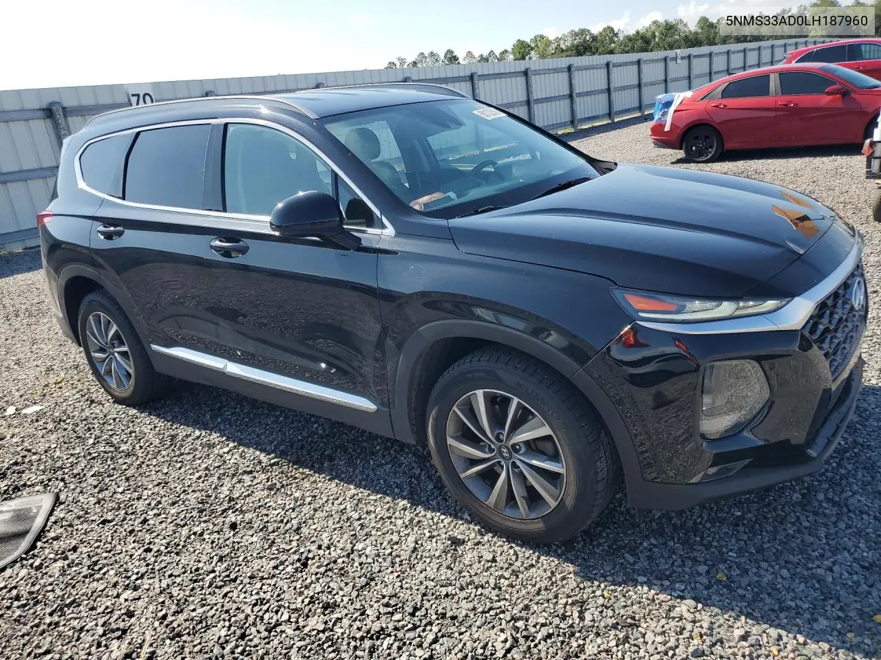 2020 Hyundai Santa Fe Sel VIN: 5NMS33AD0LH187960 Lot: 60132556