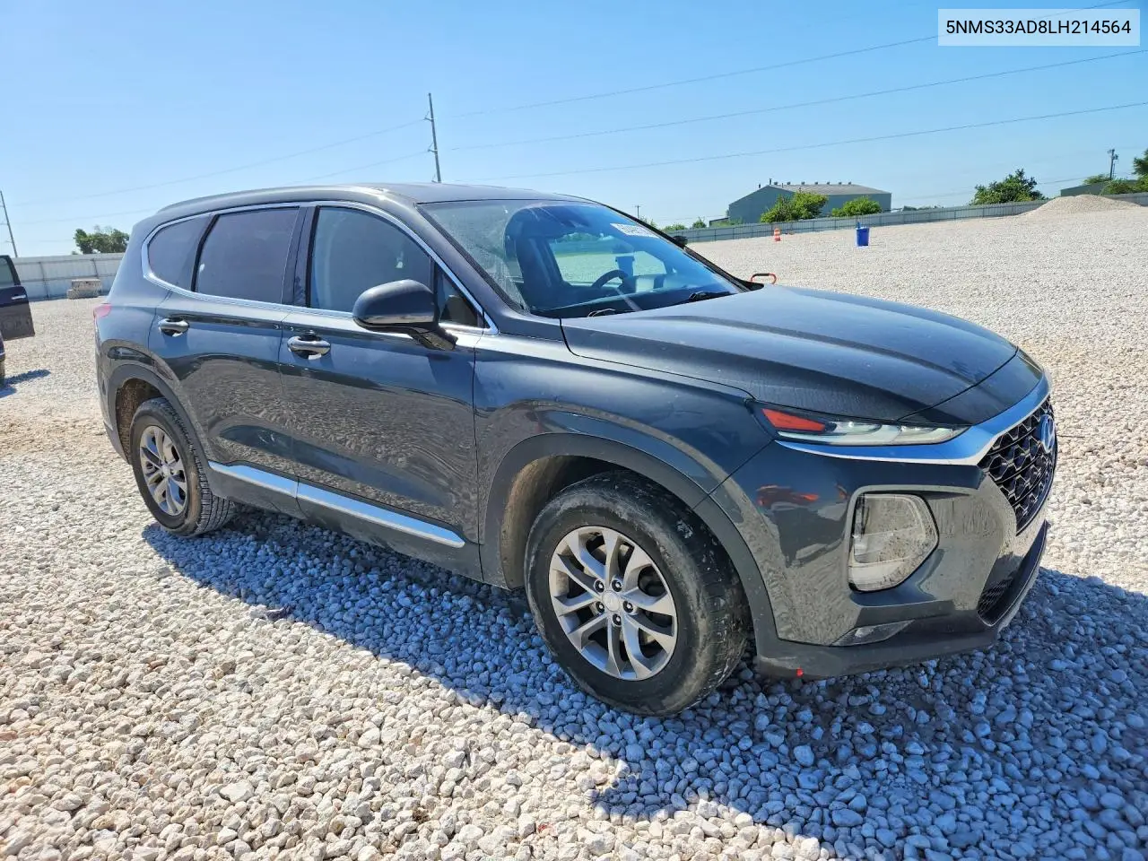 2020 Hyundai Santa Fe Sel VIN: 5NMS33AD8LH214564 Lot: 60498106