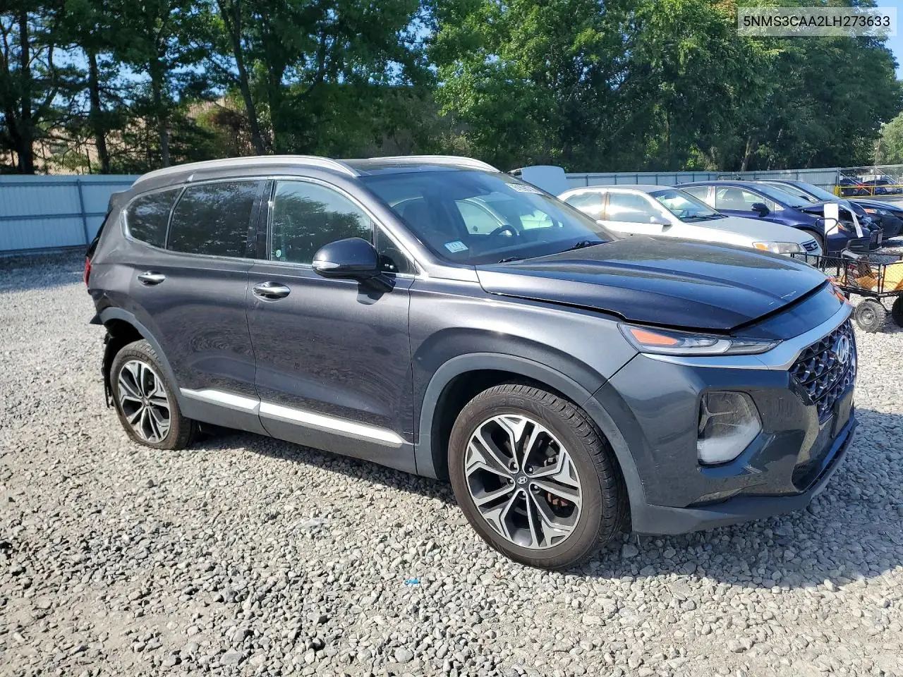 2020 Hyundai Santa Fe Sel 2.0T VIN: 5NMS3CAA2LH273633 Lot: 61696716
