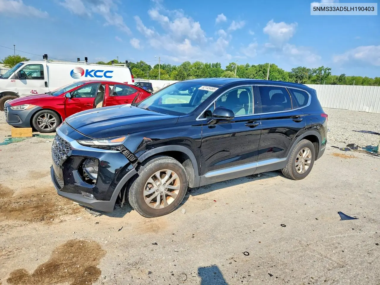 2020 Hyundai Santa Fe Sel VIN: 5NMS33AD5LH190403 Lot: 62145466