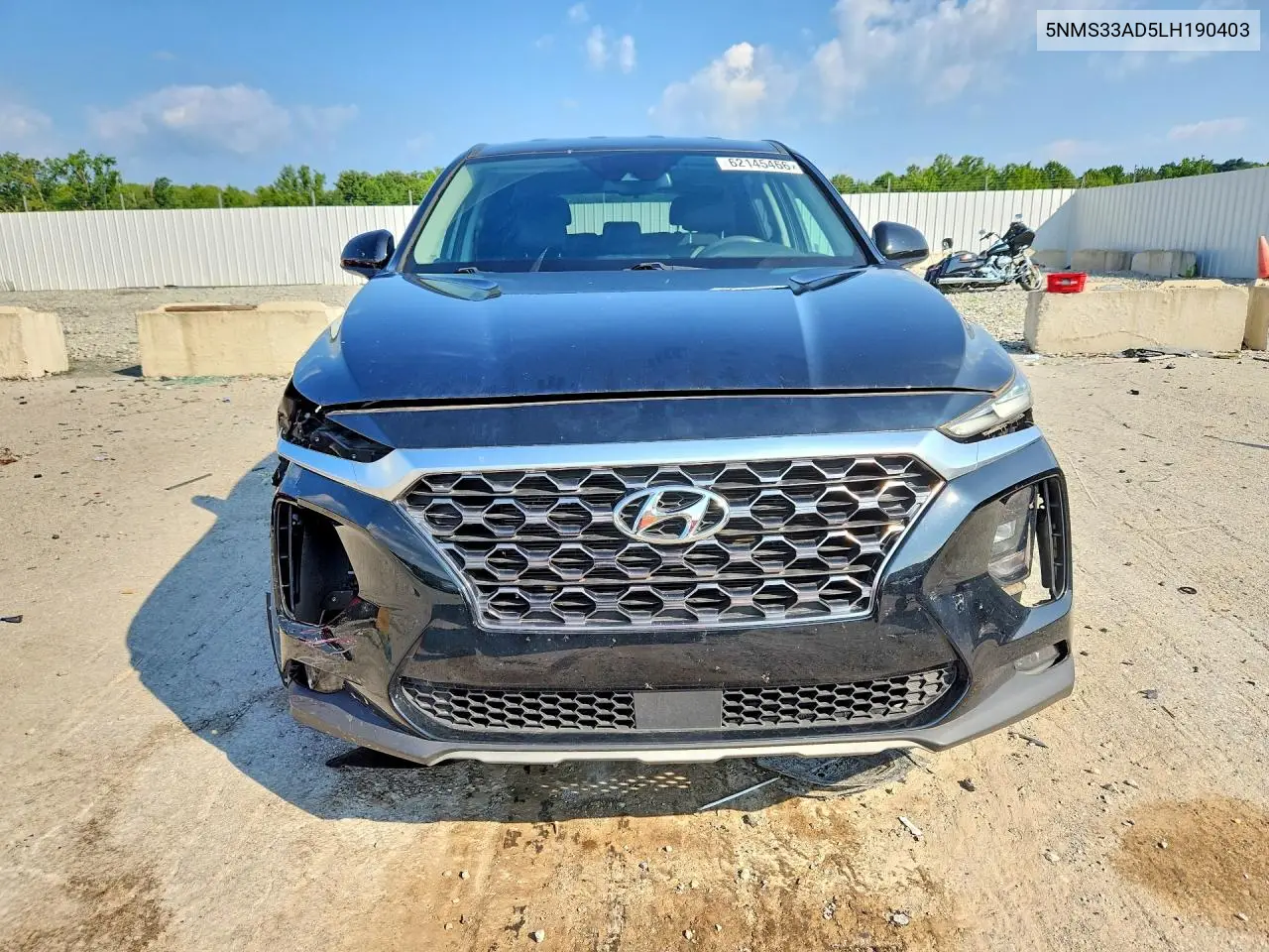 2020 Hyundai Santa Fe Sel VIN: 5NMS33AD5LH190403 Lot: 62145466