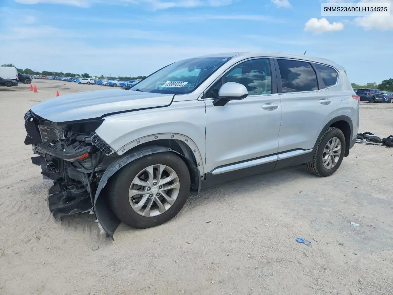 2020 Hyundai Santa Fe Se VIN: 5NMS23AD0LH154525 Lot: 85994225
