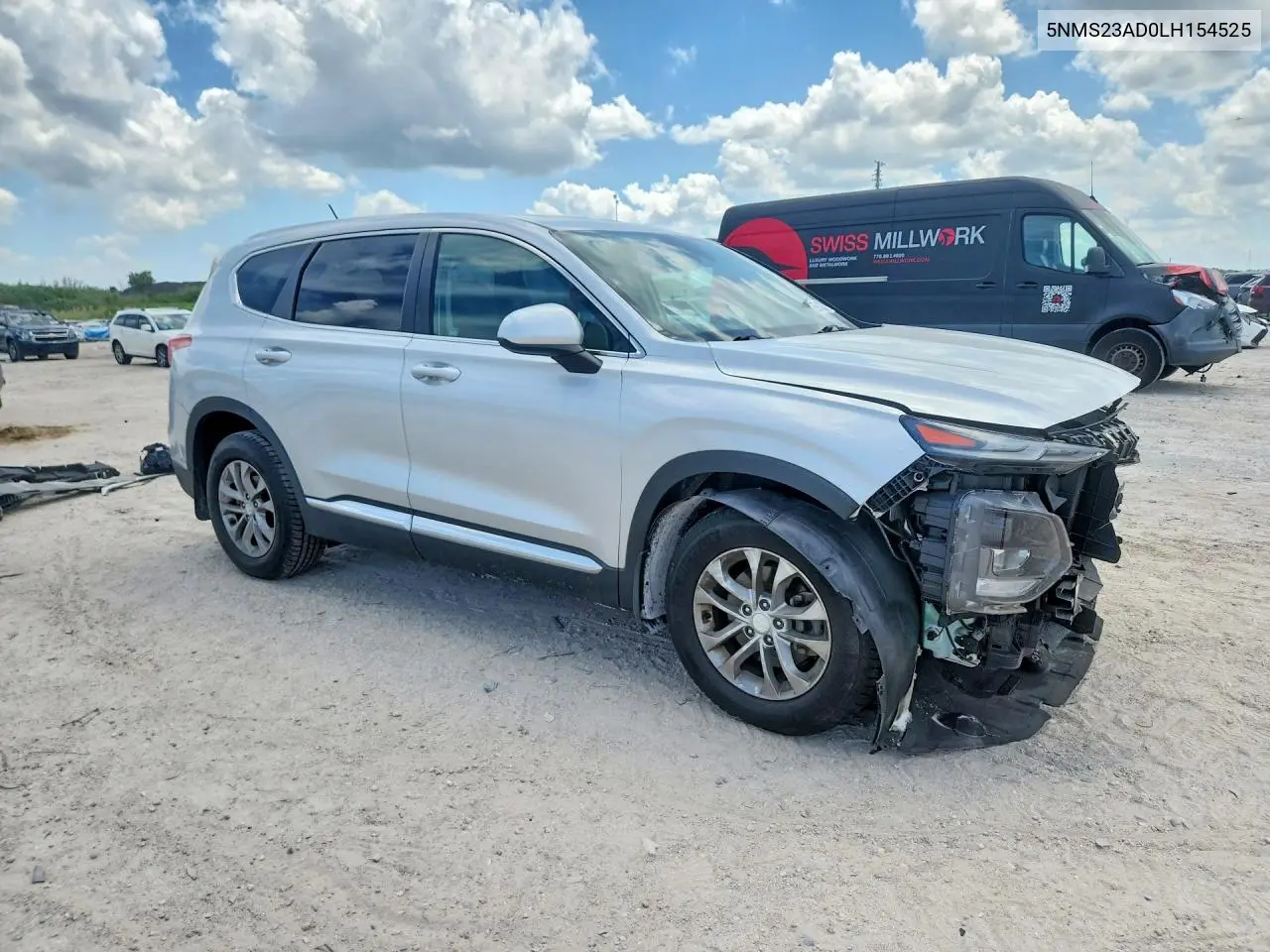 2020 Hyundai Santa Fe Se VIN: 5NMS23AD0LH154525 Lot: 85994225