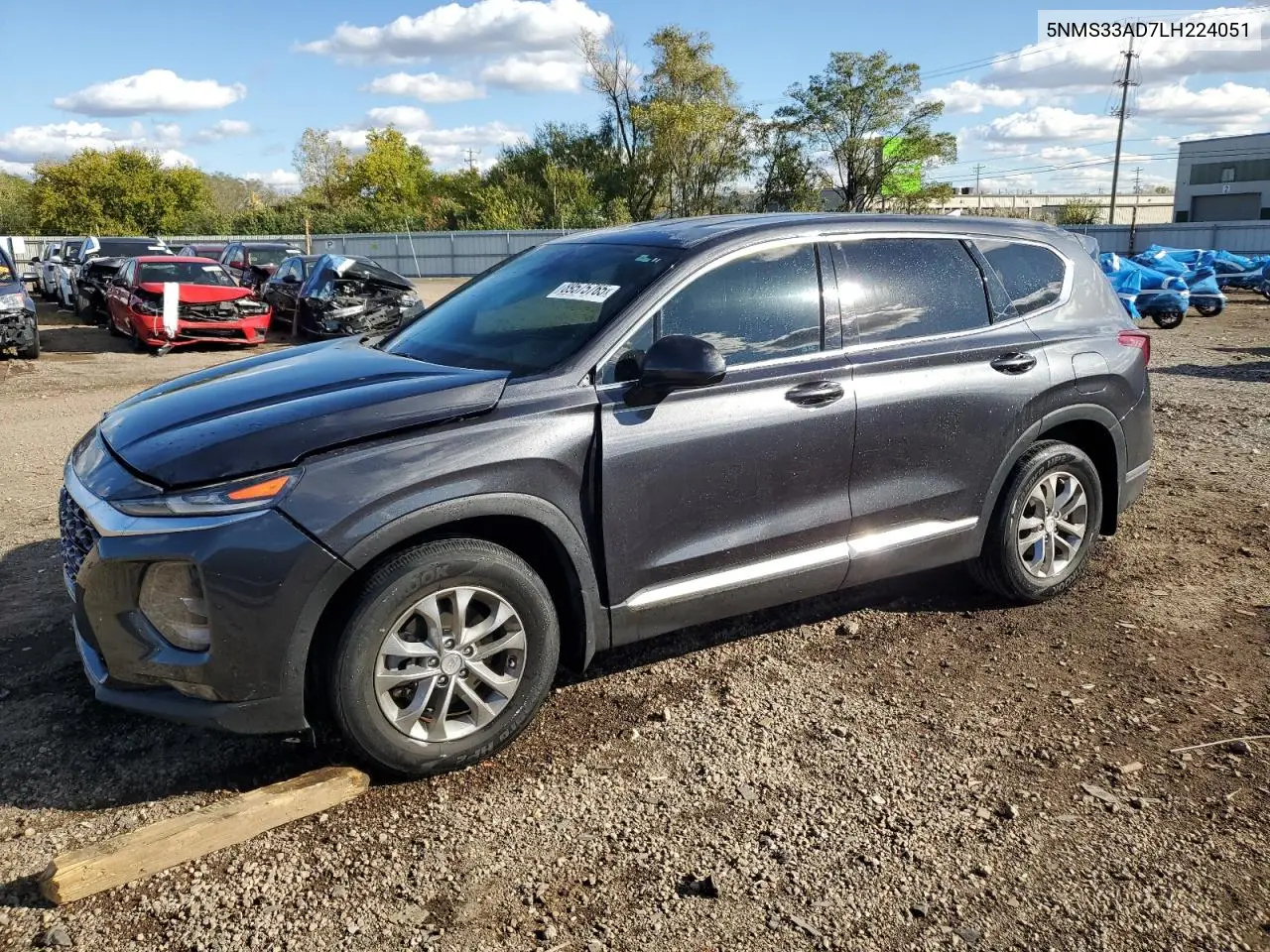 2020 Hyundai Santa Fe Sel VIN: 5NMS33AD7LH224051 Lot: 89575765