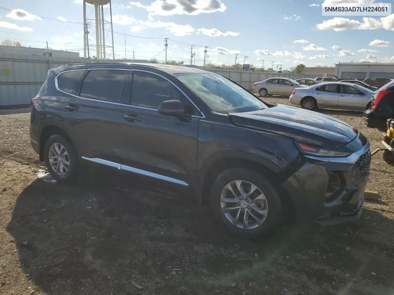 2020 Hyundai Santa Fe Sel VIN: 5NMS33AD7LH224051 Lot: 89575765
