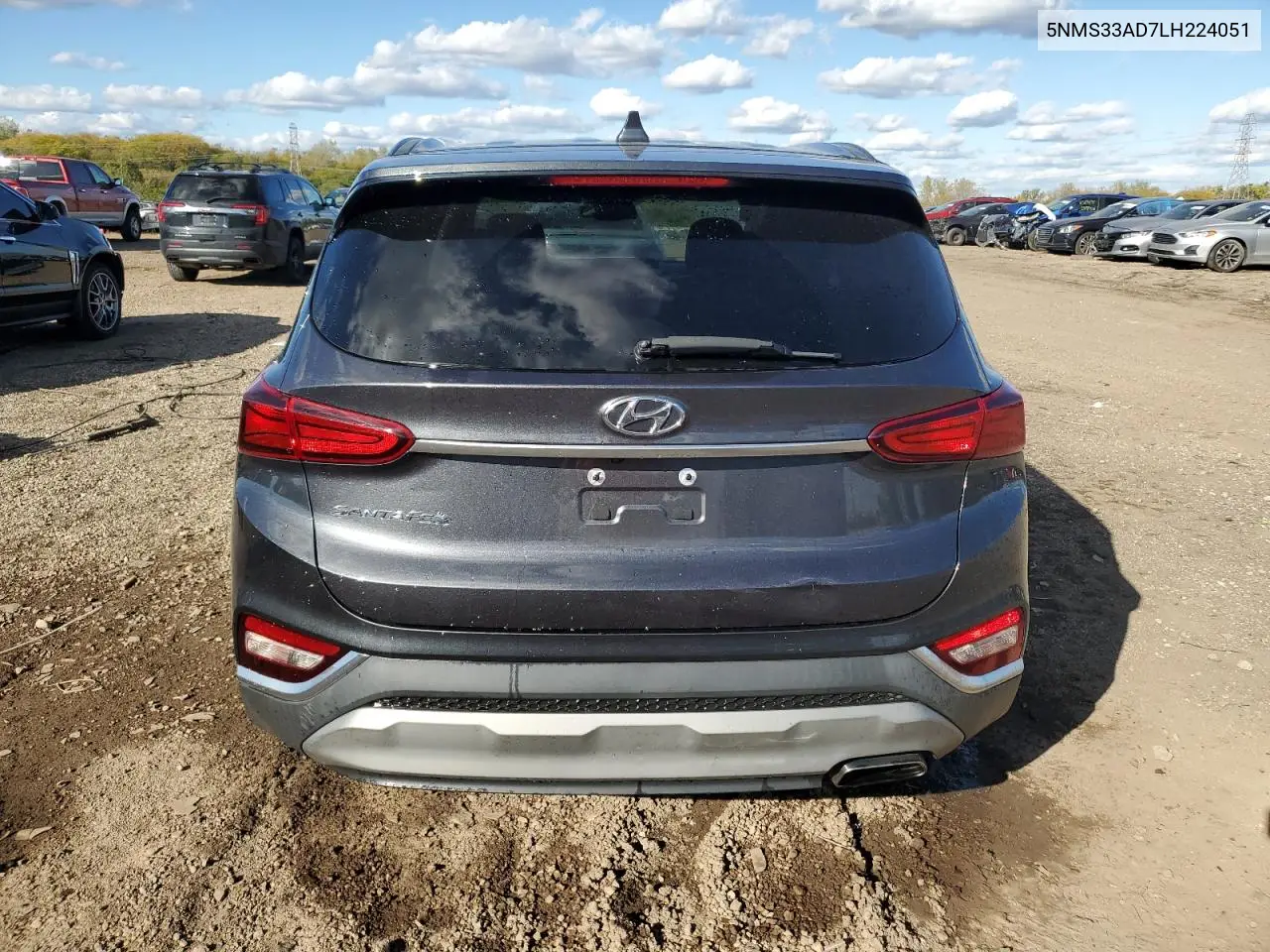 2020 Hyundai Santa Fe Sel VIN: 5NMS33AD7LH224051 Lot: 89575765