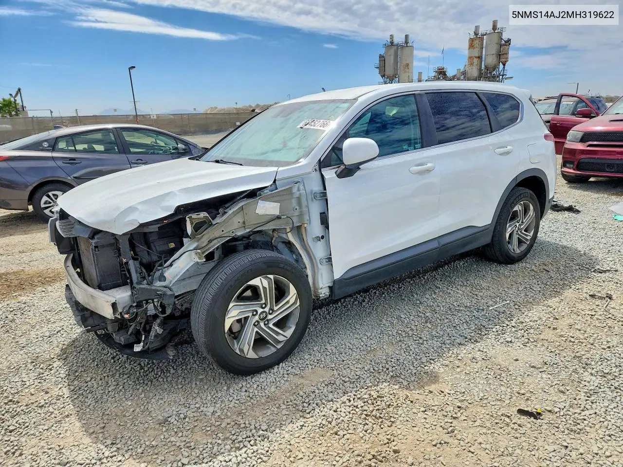 2021 Hyundai Santa Fe Se VIN: 5NMS14AJ2MH319622 Lot: 60452766