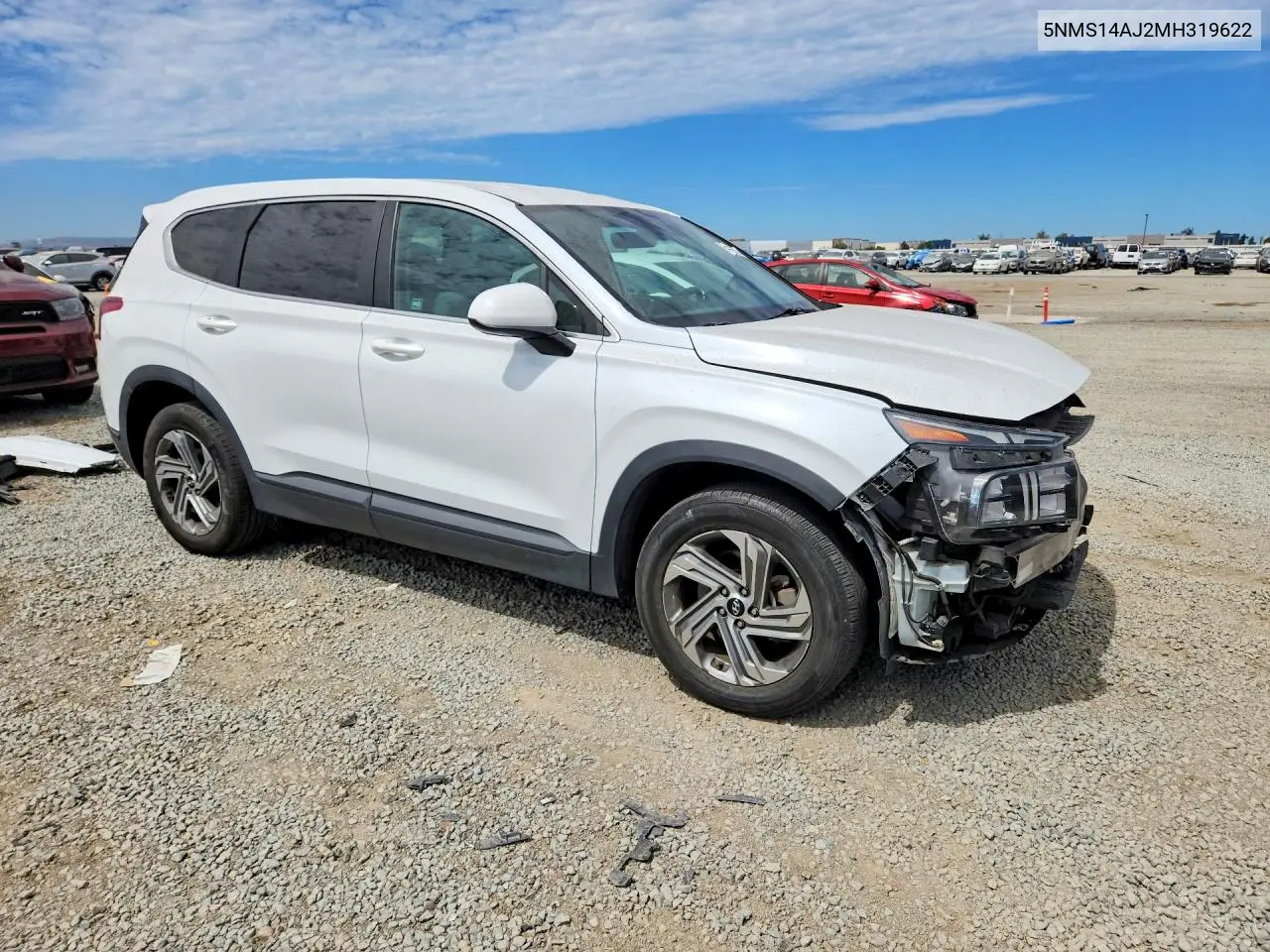 2021 Hyundai Santa Fe Se VIN: 5NMS14AJ2MH319622 Lot: 60452766