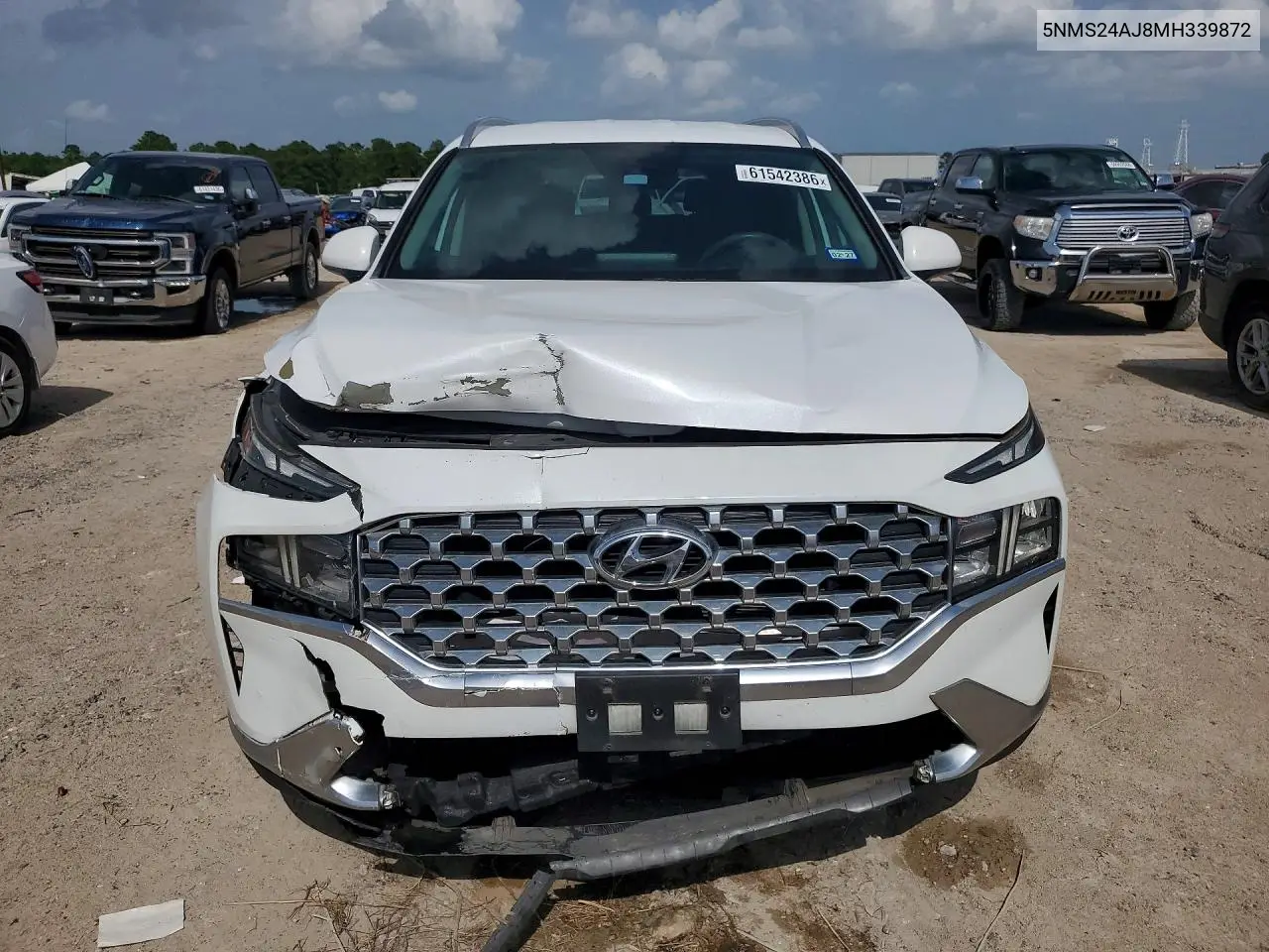 2021 Hyundai Santa Fe Sel VIN: 5NMS24AJ8MH339872 Lot: 61542386