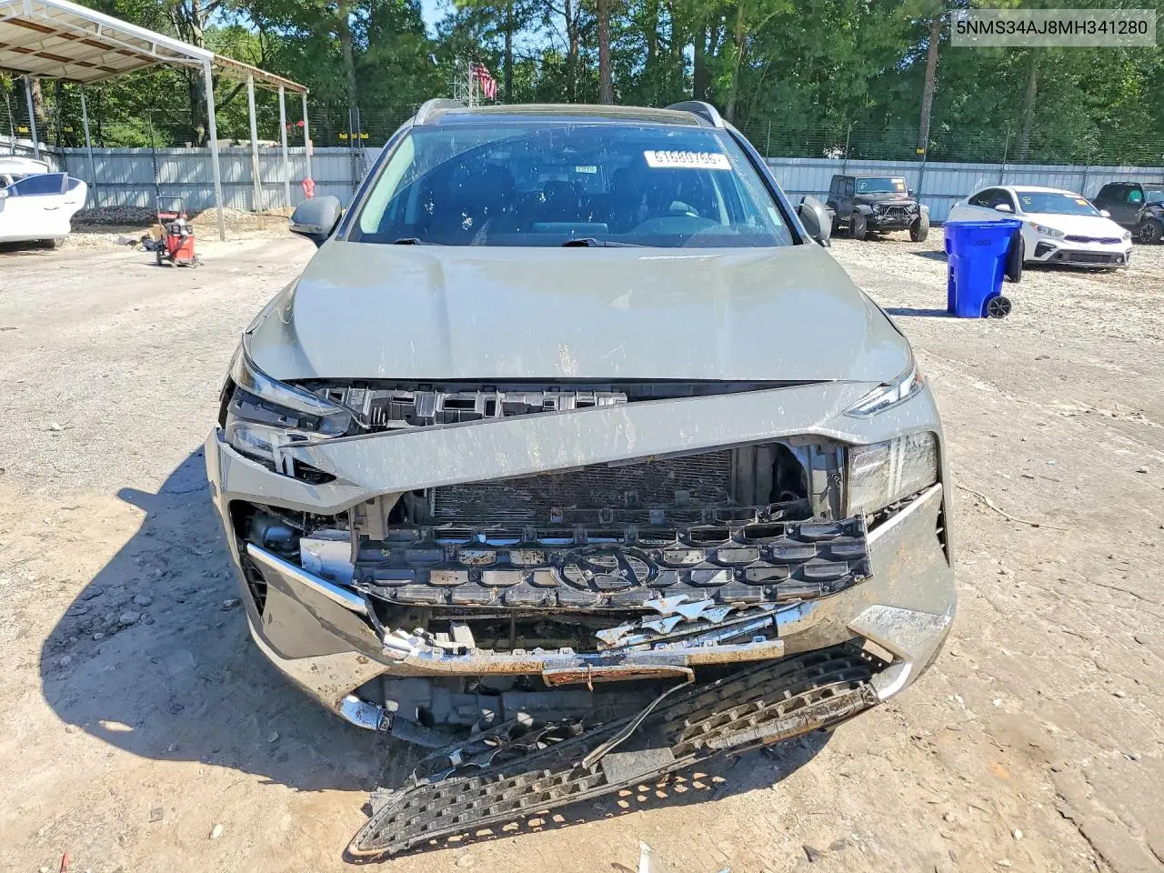2021 Hyundai Santa Fe Sel VIN: 5NMS34AJ8MH341280 Lot: 61680766