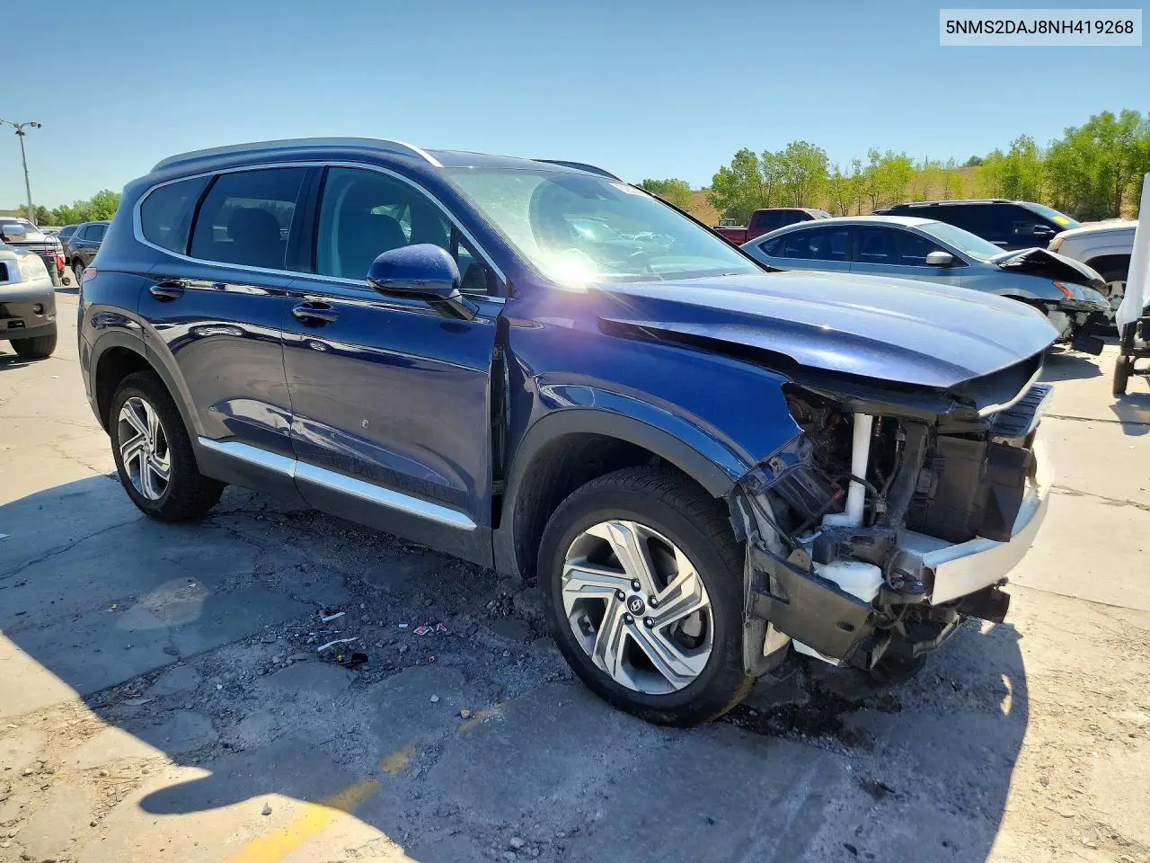 2022 Hyundai Santa Fe Sel VIN: 5NMS2DAJ8NH419268 Lot: 61871406