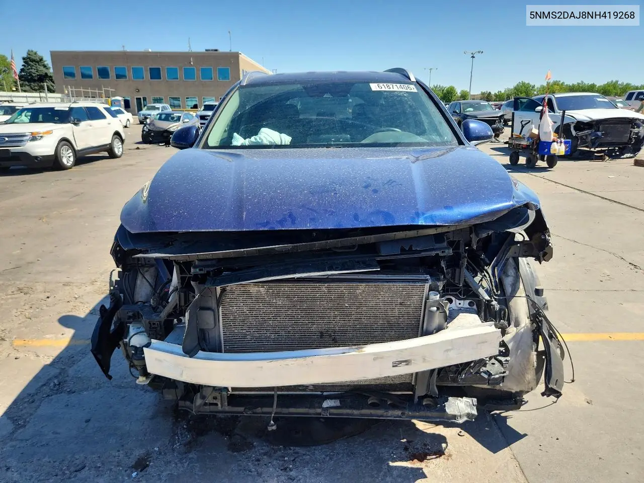 2022 Hyundai Santa Fe Sel VIN: 5NMS2DAJ8NH419268 Lot: 61871406