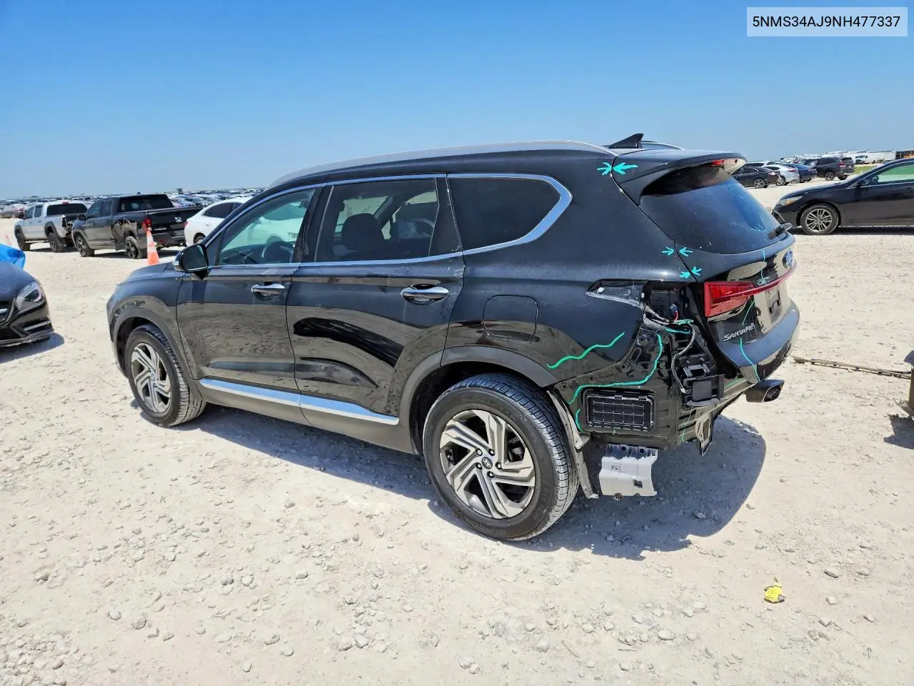 5NMS34AJ9NH477337 2022 Hyundai Santa Fe Sel