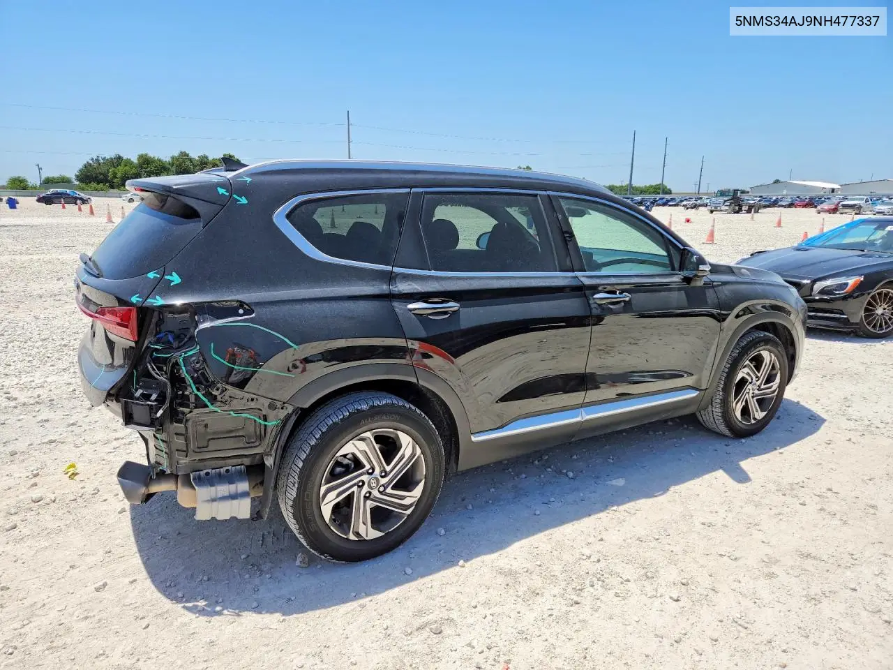 5NMS34AJ9NH477337 2022 Hyundai Santa Fe Sel