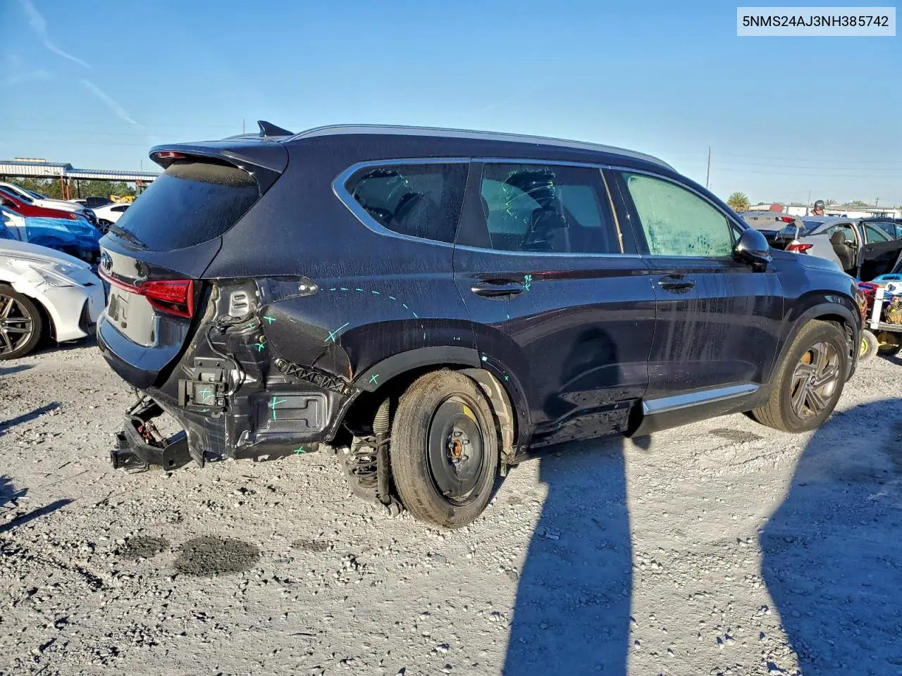 5NMS24AJ3NH385742 2022 Hyundai Santa Fe Sel