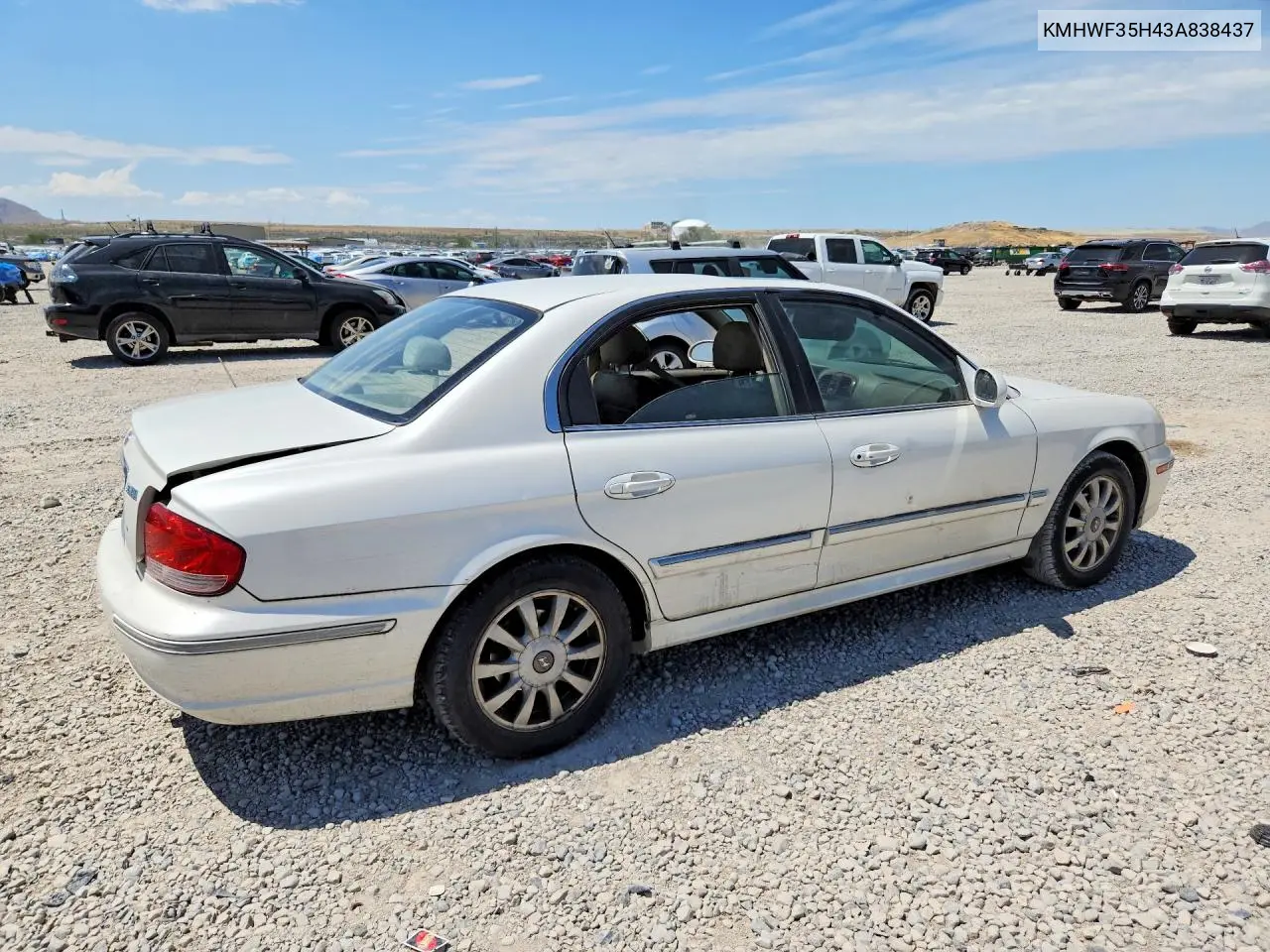 2003 Hyundai Sonata Gls VIN: KMHWF35H43A838437 Lot: 61746246