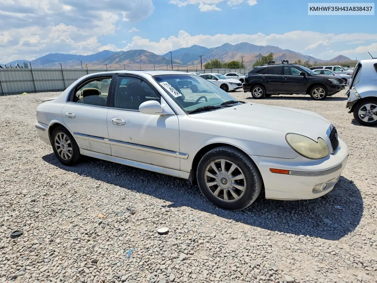 2003 Hyundai Sonata Gls VIN: KMHWF35H43A838437 Lot: 61746246