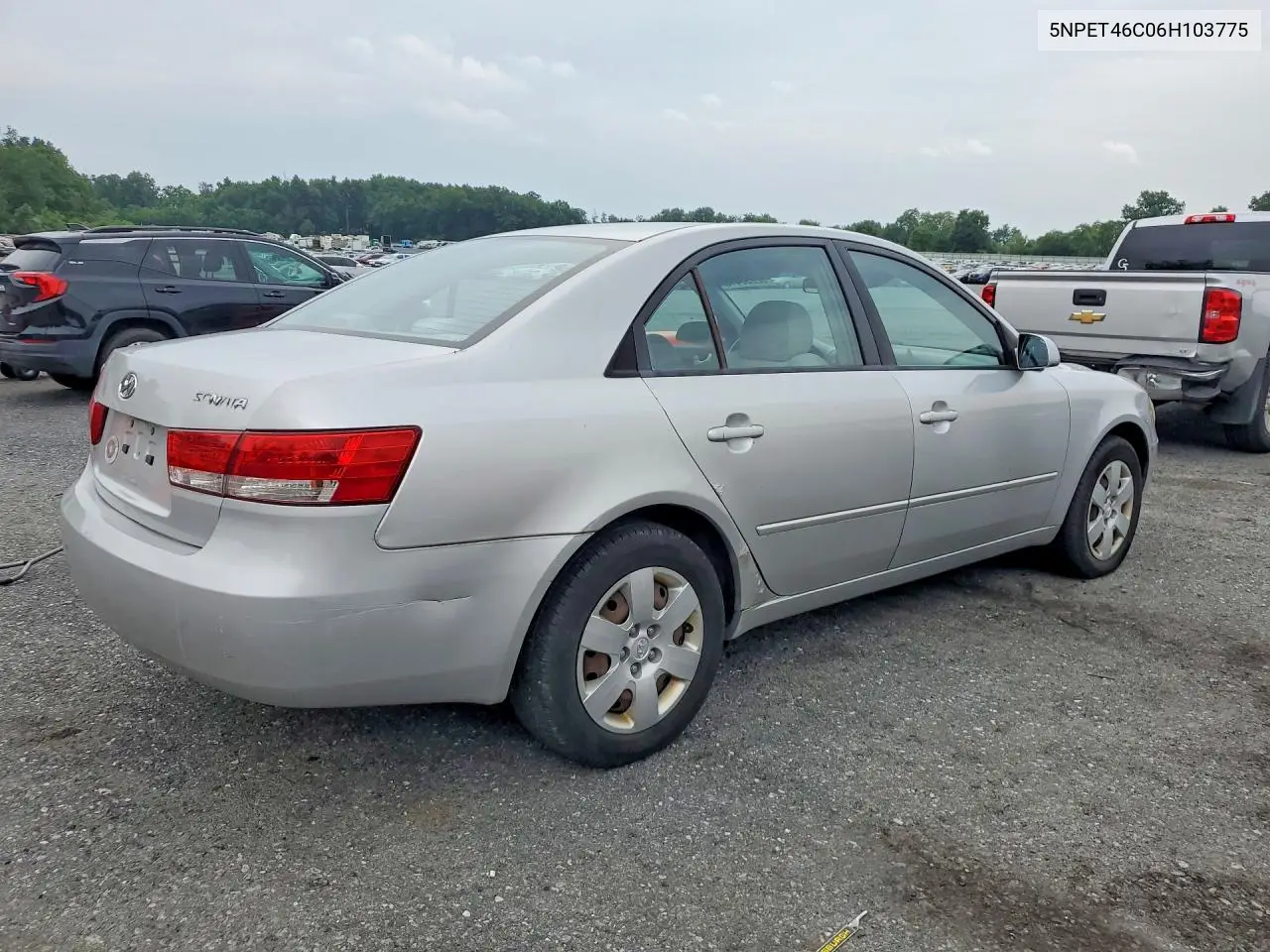 2006 Hyundai Sonata Gl VIN: 5NPET46C06H103775 Lot: 62253416