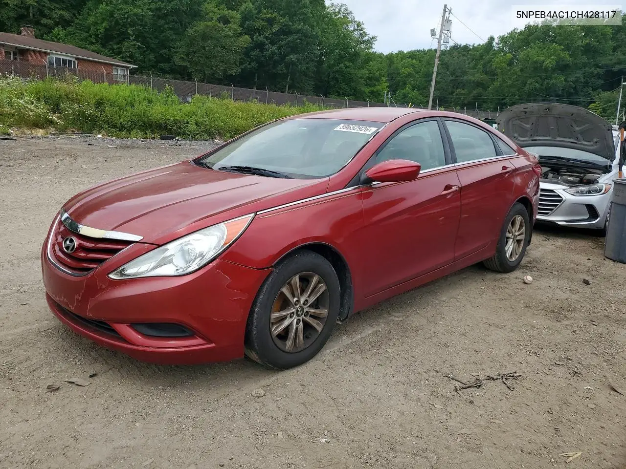 2012 Hyundai Sonata Gls VIN: 5NPEB4AC1CH428117 Lot: 59652926