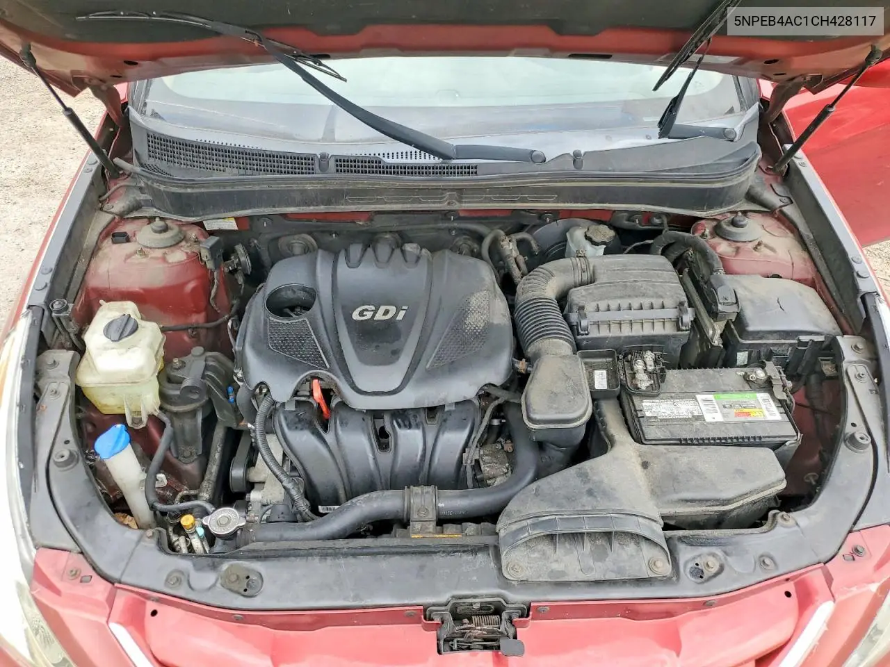 2012 Hyundai Sonata Gls VIN: 5NPEB4AC1CH428117 Lot: 59652926