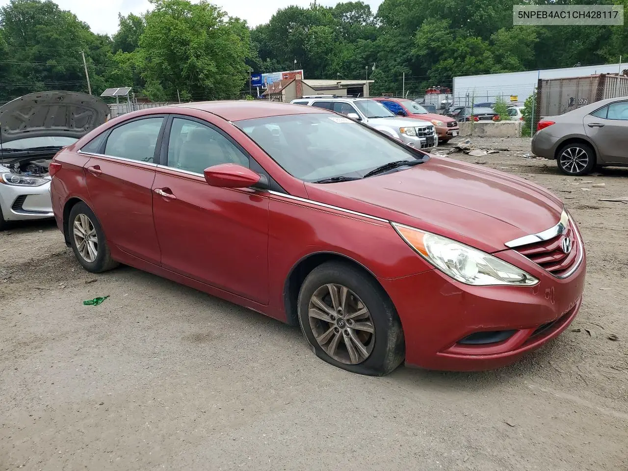 2012 Hyundai Sonata Gls VIN: 5NPEB4AC1CH428117 Lot: 59652926