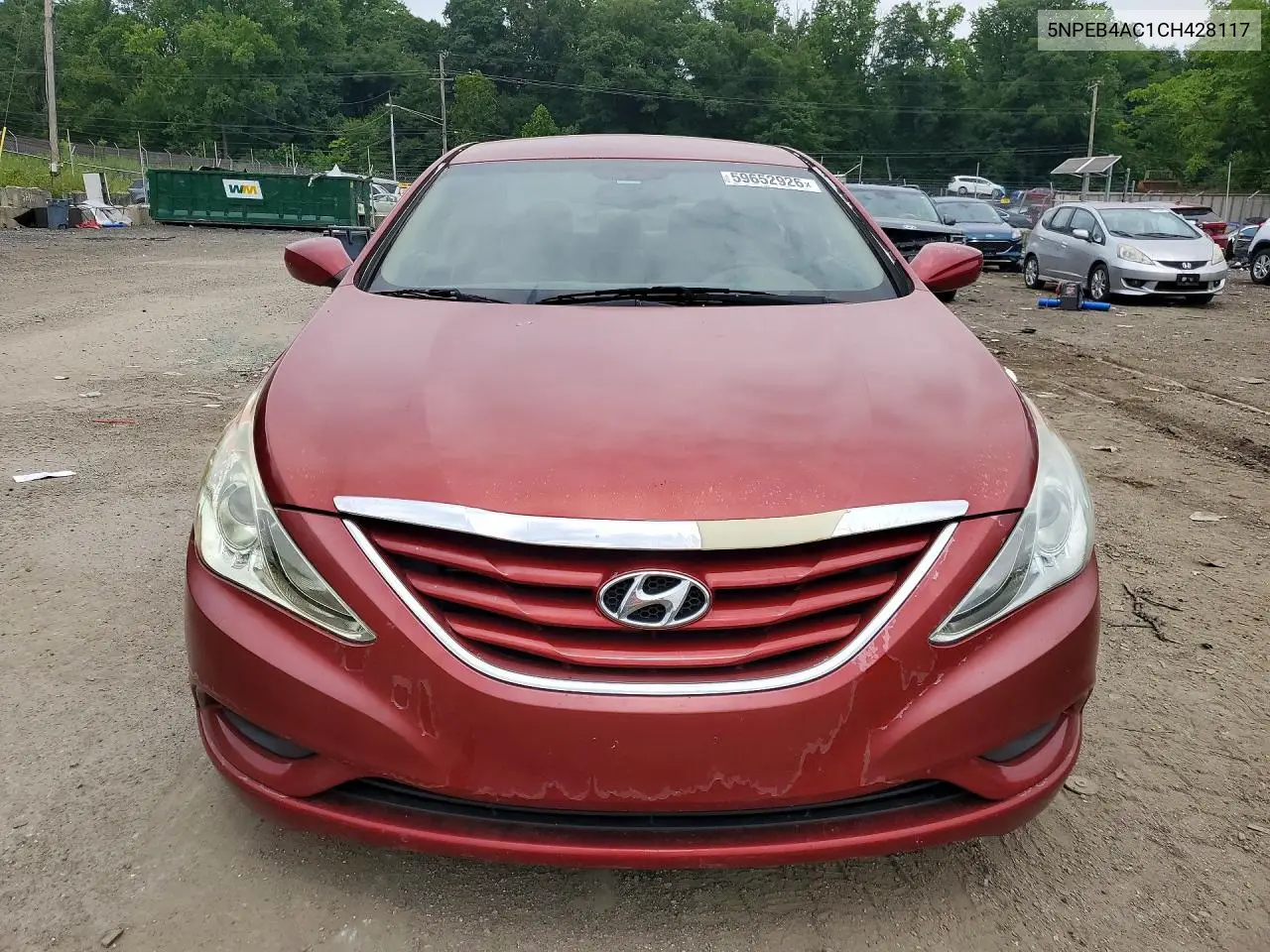 2012 Hyundai Sonata Gls VIN: 5NPEB4AC1CH428117 Lot: 59652926