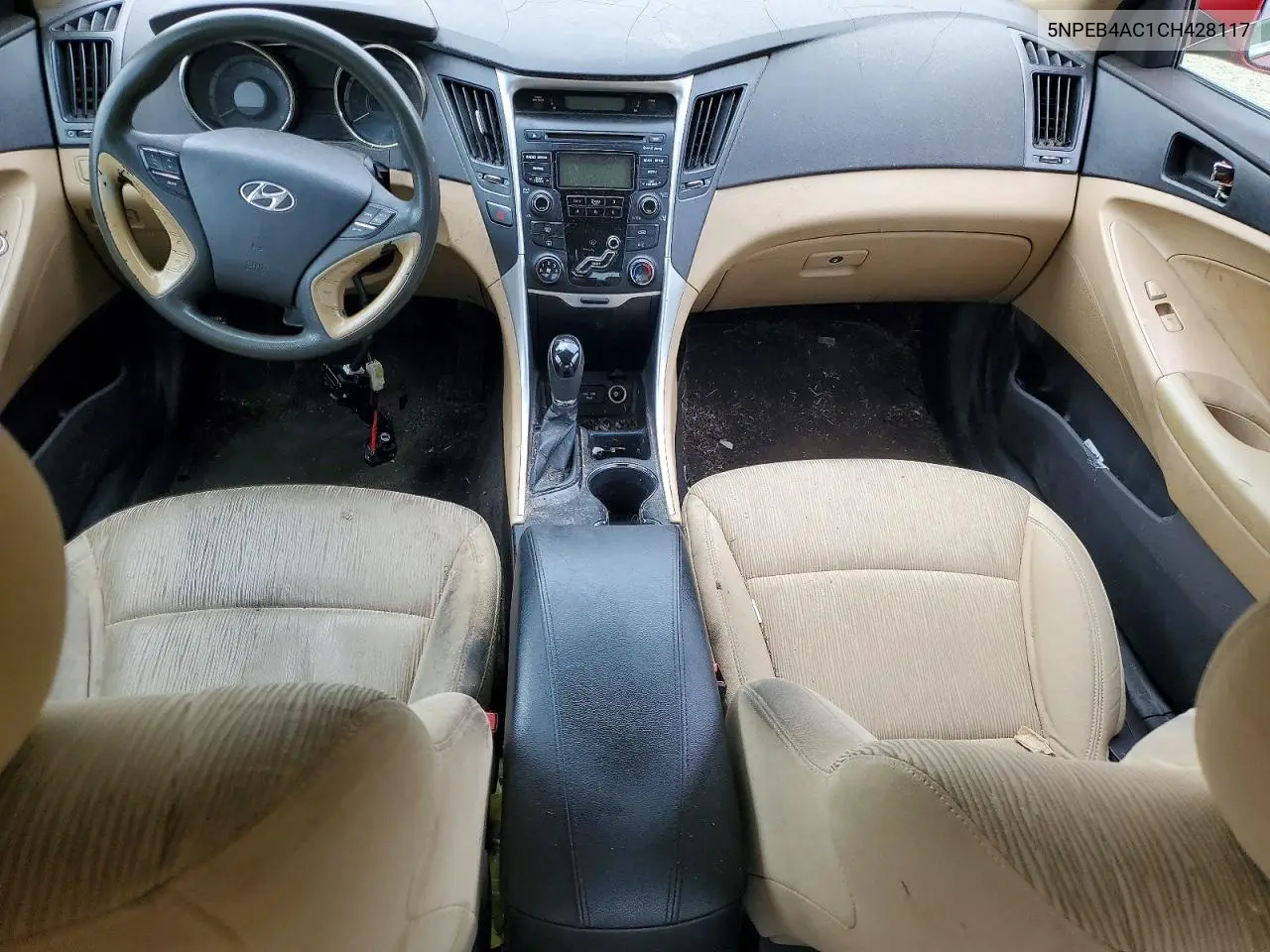 2012 Hyundai Sonata Gls VIN: 5NPEB4AC1CH428117 Lot: 59652926