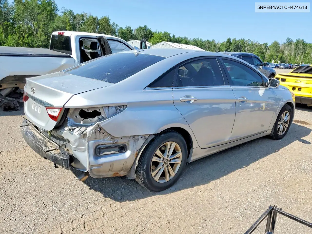 2012 Hyundai Sonata Gls VIN: 5NPEB4AC1CH474613 Lot: 61218816