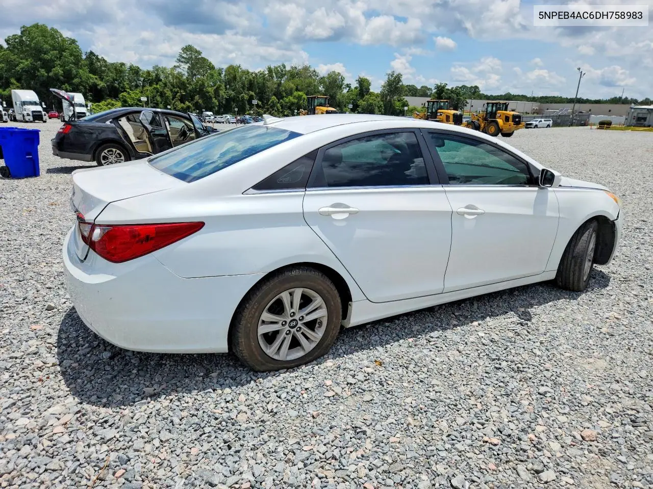 2013 Hyundai Sonata Gls VIN: 5NPEB4AC6DH758983 Lot: 60959676