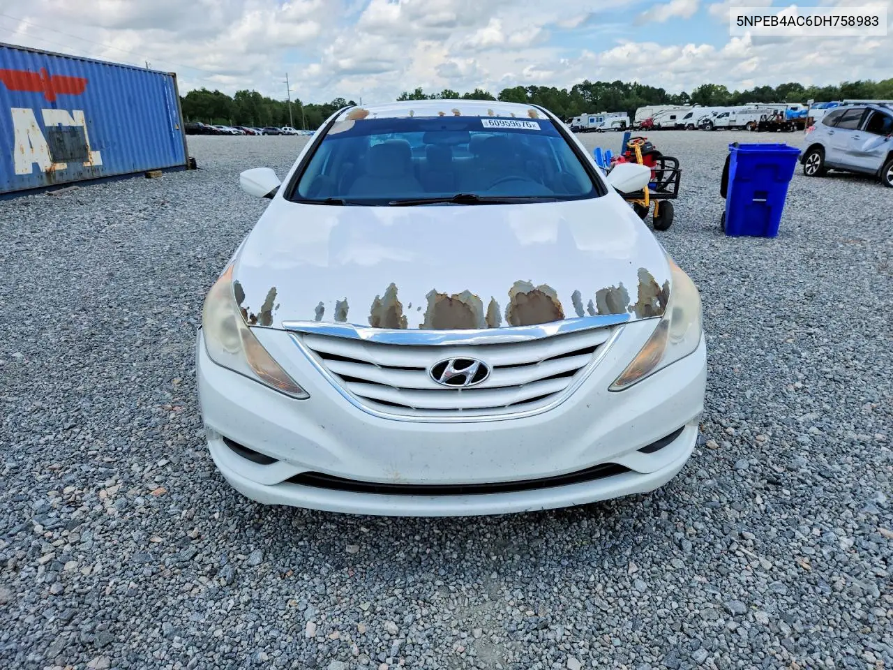 2013 Hyundai Sonata Gls VIN: 5NPEB4AC6DH758983 Lot: 60959676