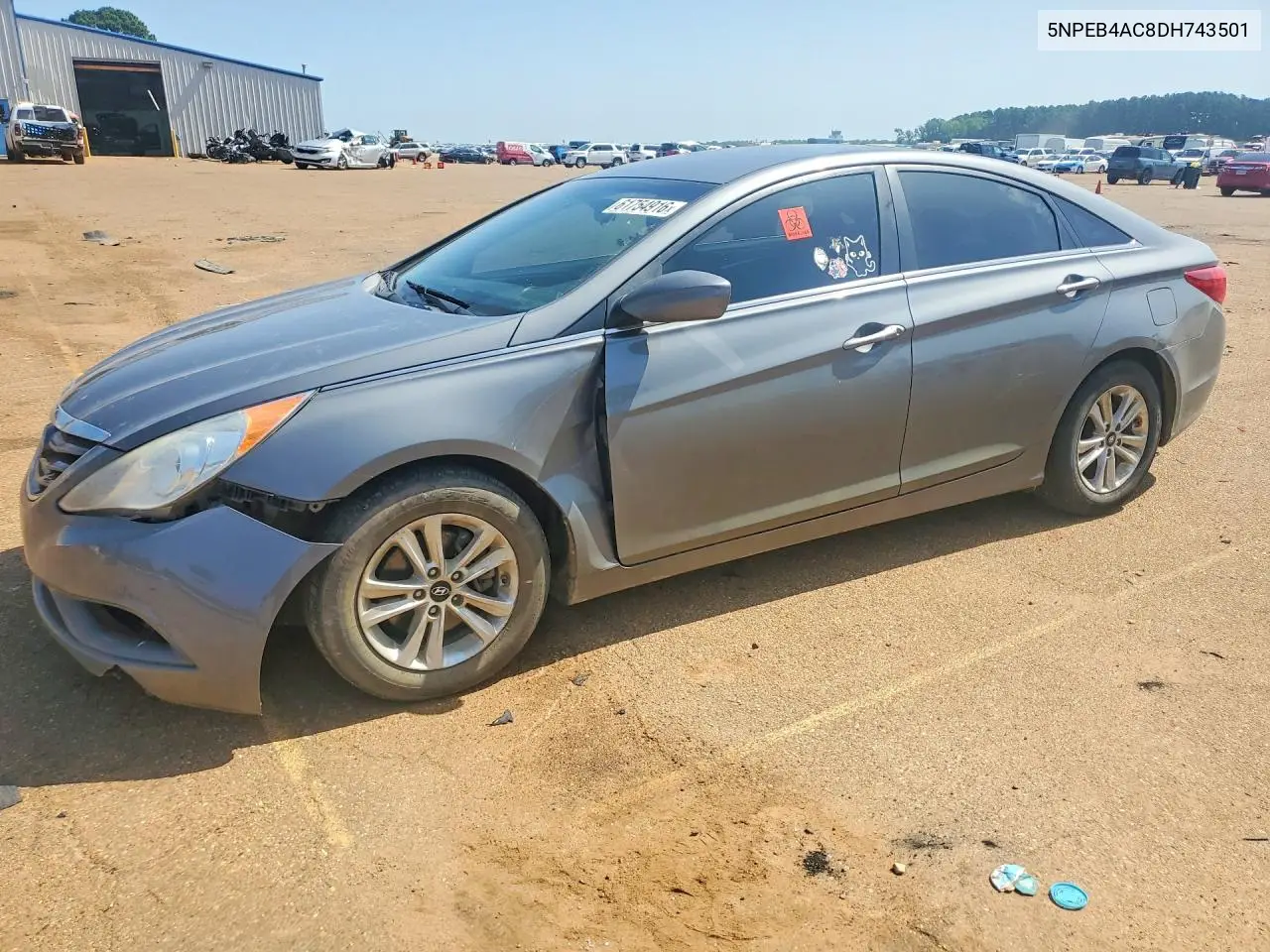 2013 Hyundai Sonata Gls VIN: 5NPEB4AC8DH743501 Lot: 61754916