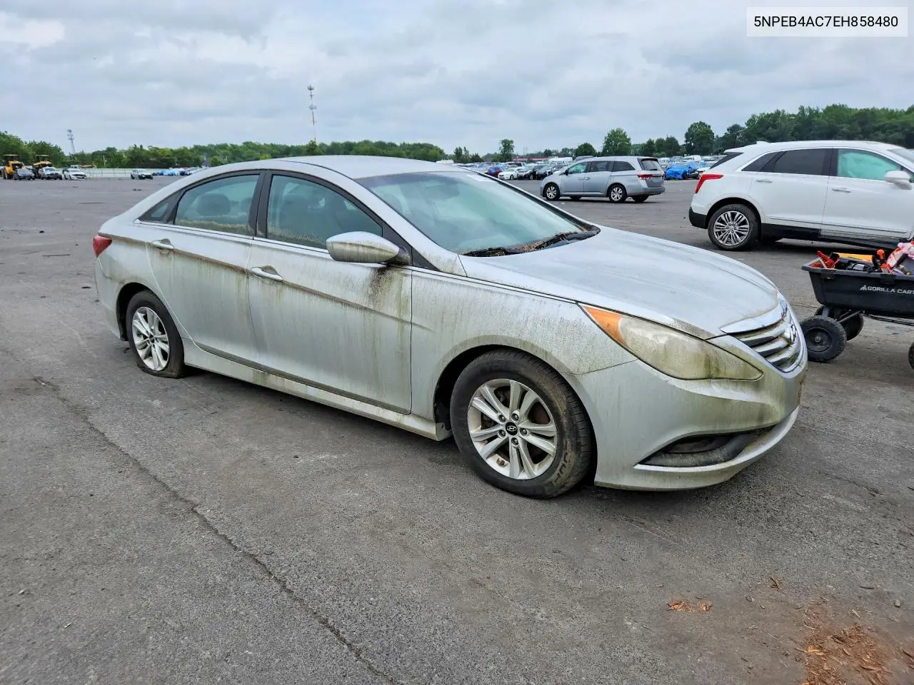 2014 Hyun Sonata VIN: 5NPEB4AC7EH858480 Lot: 61553926