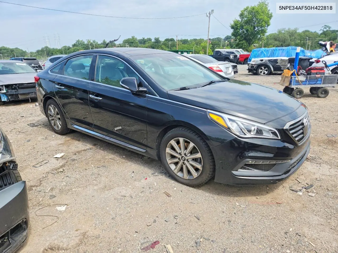 2016 Hyundai Sonata Limited VIN: 5NPE34AF5GH422818 Lot: 61455826