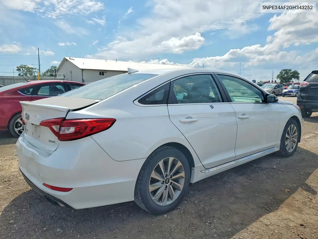 2016 Hyundai Sonata Sport VIN: 5NPE34AF2GH343252 Lot: 76295565