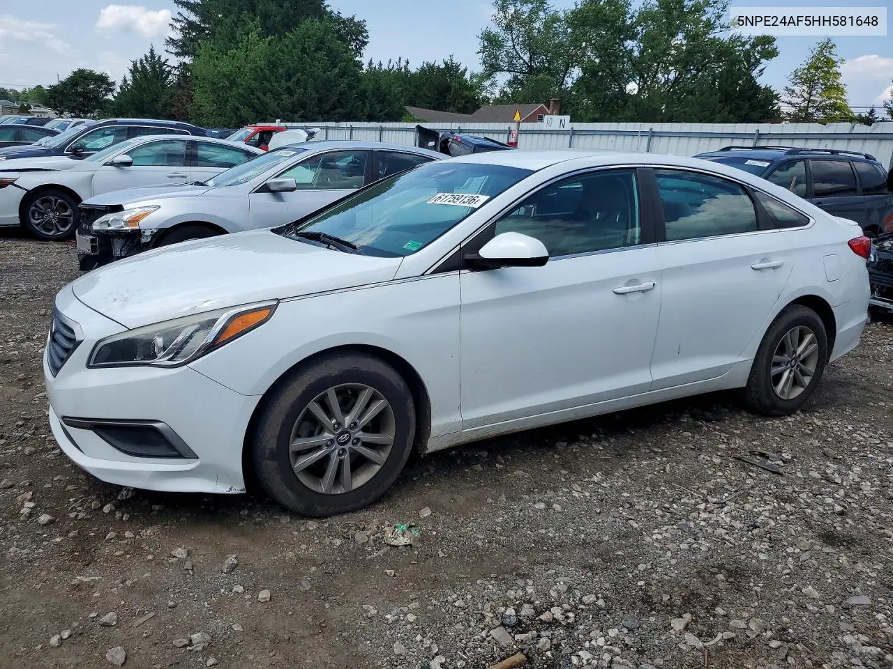 2017 Hyundai Sonata Se VIN: 5NPE24AF5HH581648 Lot: 61759136