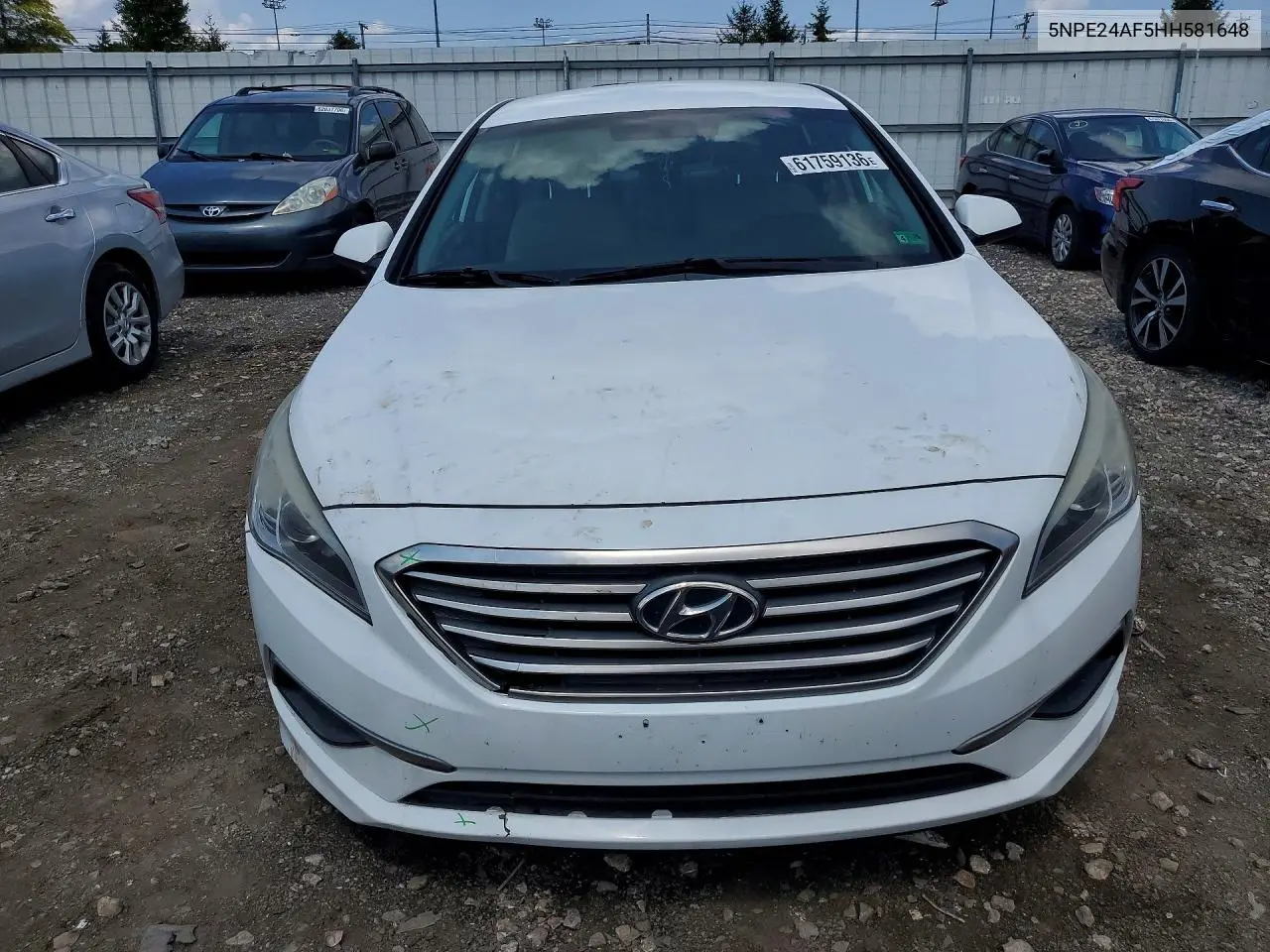 2017 Hyundai Sonata Se VIN: 5NPE24AF5HH581648 Lot: 61759136
