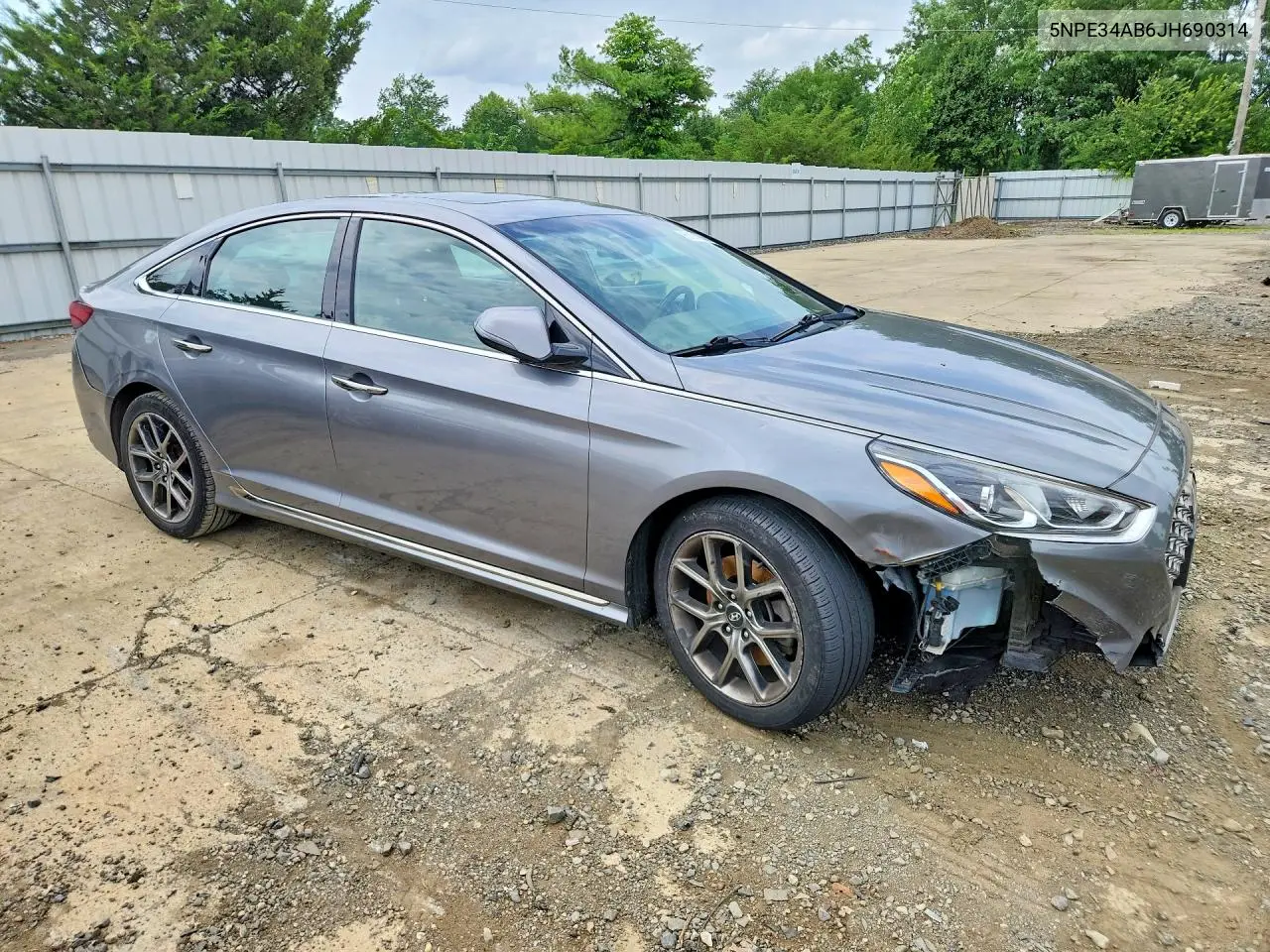 2018 Hyundai Sonata Sport 2.0T VIN: 5NPE34AB6JH690314 Lot: 61918636