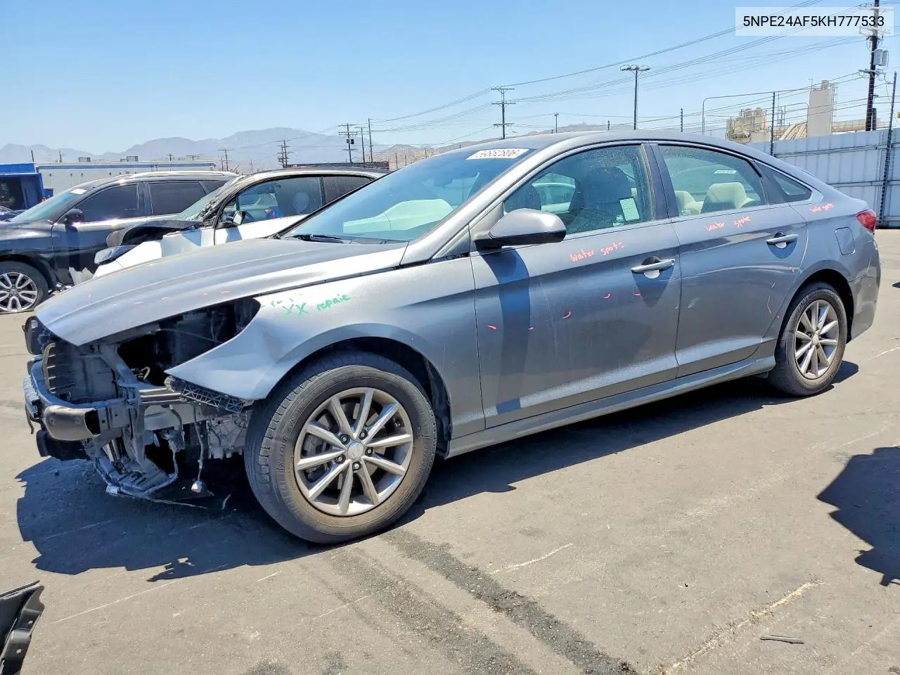 2019 Hyundai Sonata Se VIN: 5NPE24AF5KH777533 Lot: 59852806