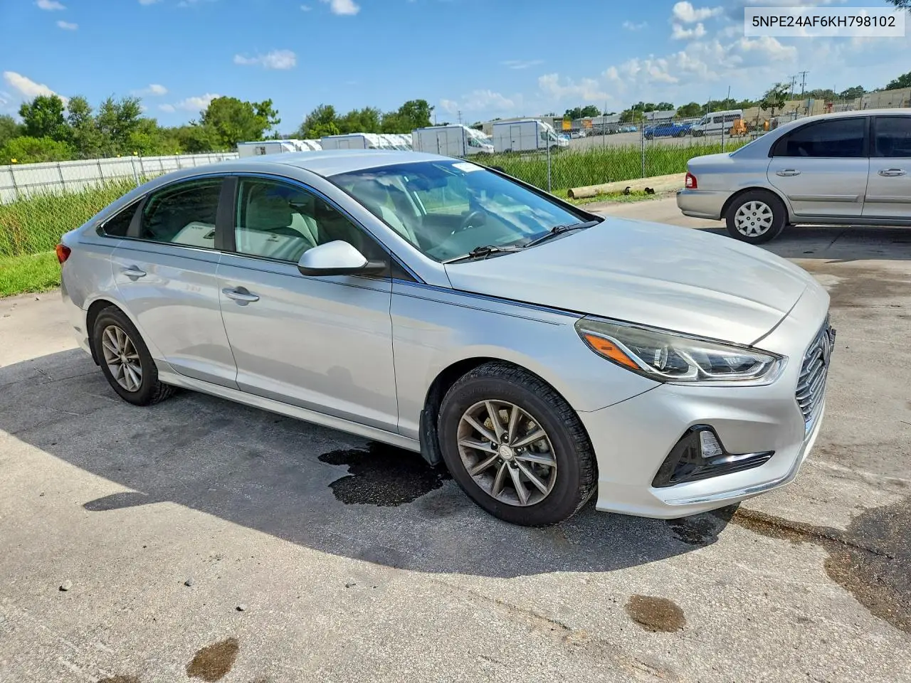 2019 Hyundai Sonata Se VIN: 5NPE24AF6KH798102 Lot: 60361736
