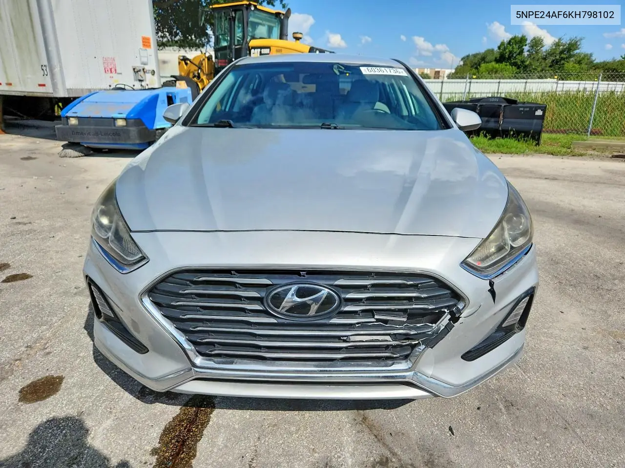 2019 Hyundai Sonata Se VIN: 5NPE24AF6KH798102 Lot: 60361736