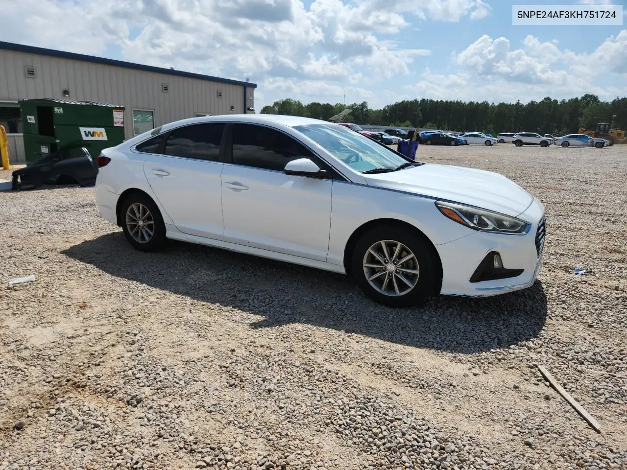 2019 Hyundai Sonata Se VIN: 5NPE24AF3KH751724 Lot: 61438286
