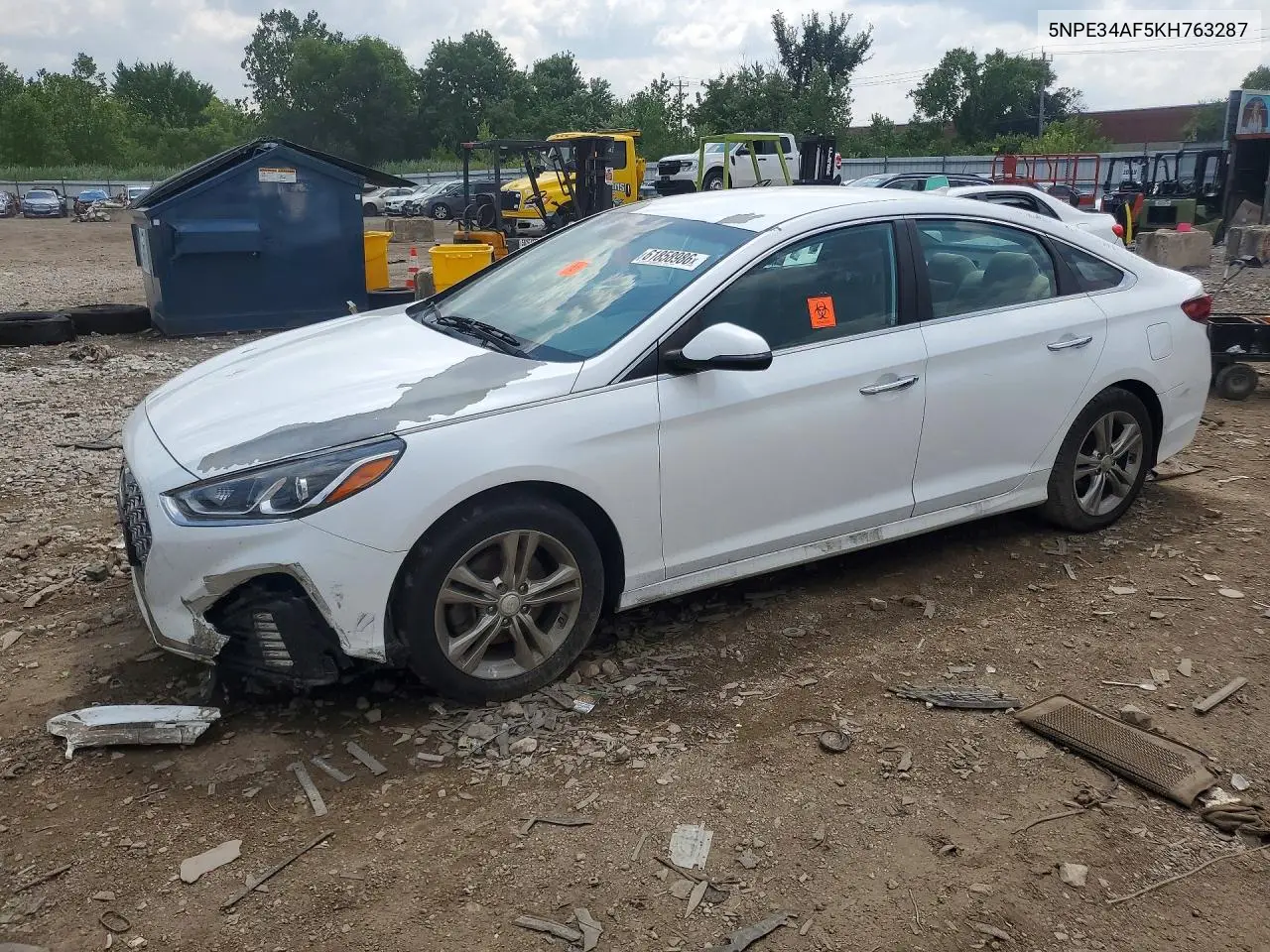2019 Hyundai Sonata Sel VIN: 5NPE34AF5KH763287 Lot: 61858986